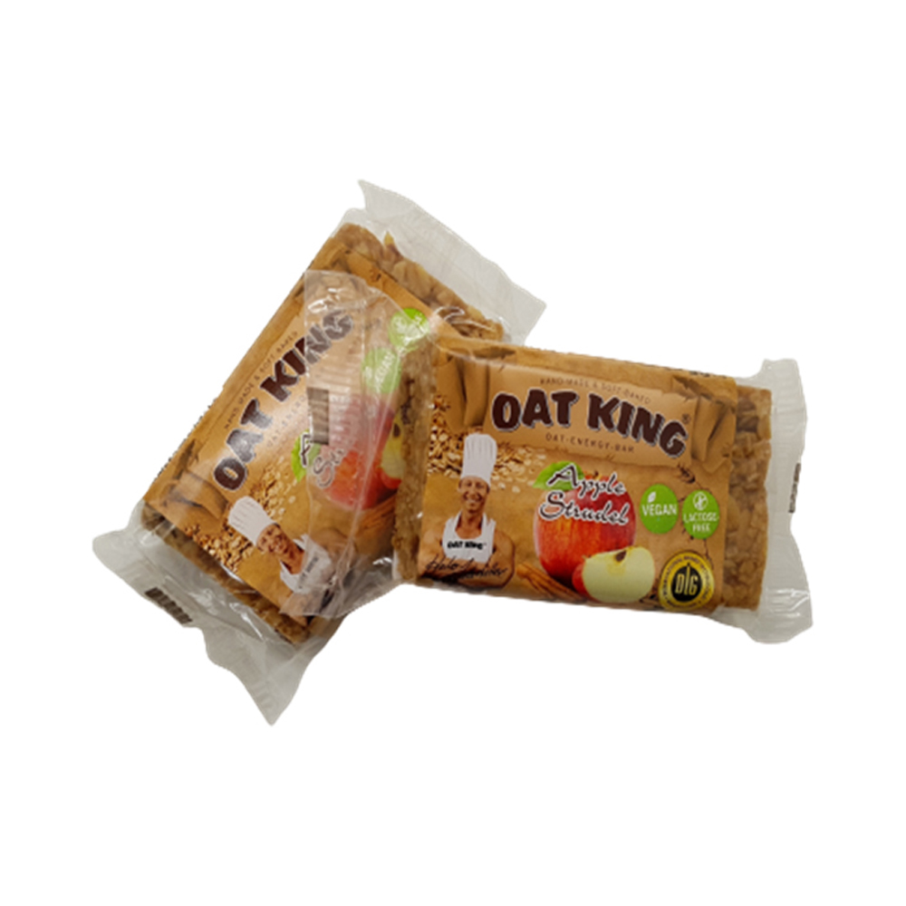 Oat King-Energy Bar, Haferriegel á 90 g Apple Strudel / Apfelstrudel 10 Stück pro Karton / VEGAN