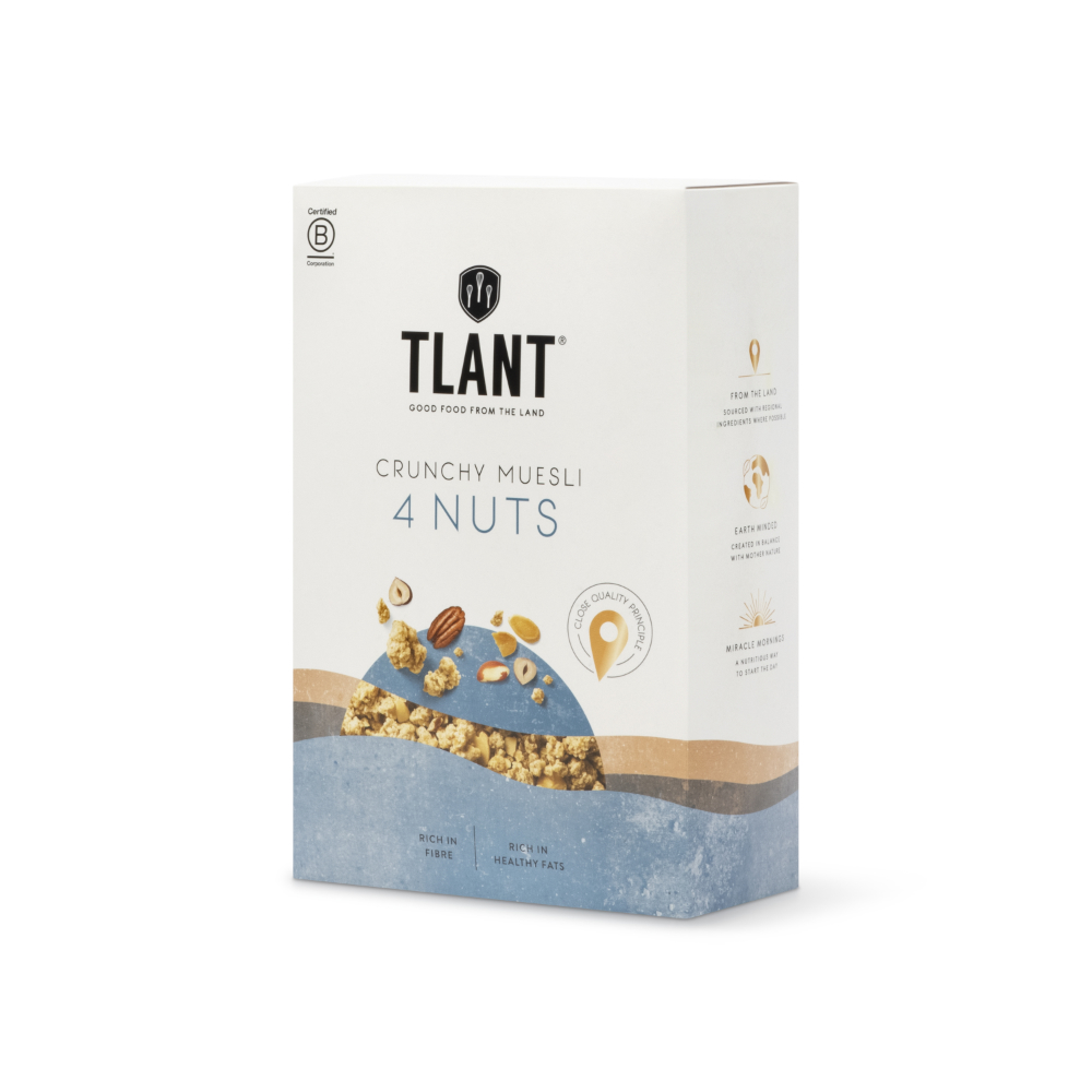 Tlant Knusper Müsli 4 Nüsse bestehend aus Mandeln, Haselnüssen, Pekannüssen & Paranüssen 1500 g