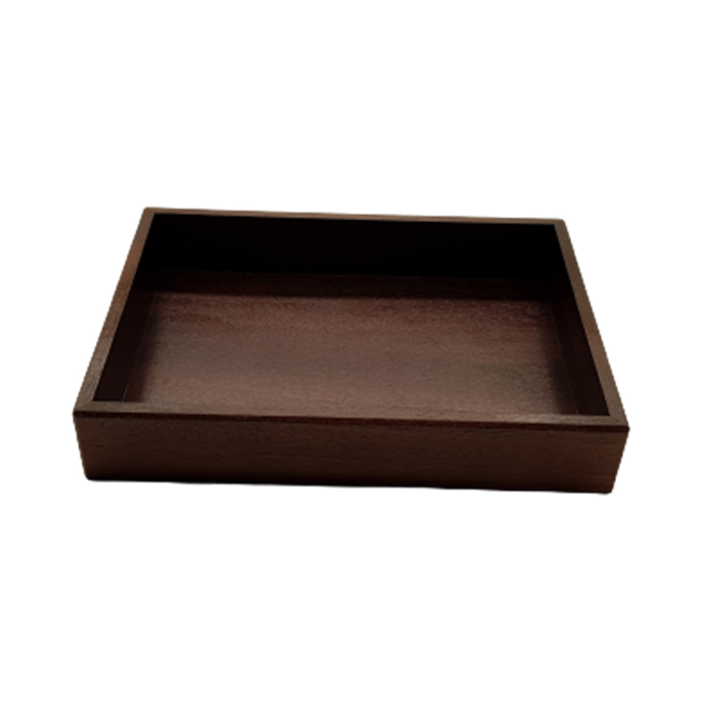 Holzkiste für Gebäckeinsatz 500 g rechteckig Wenge
