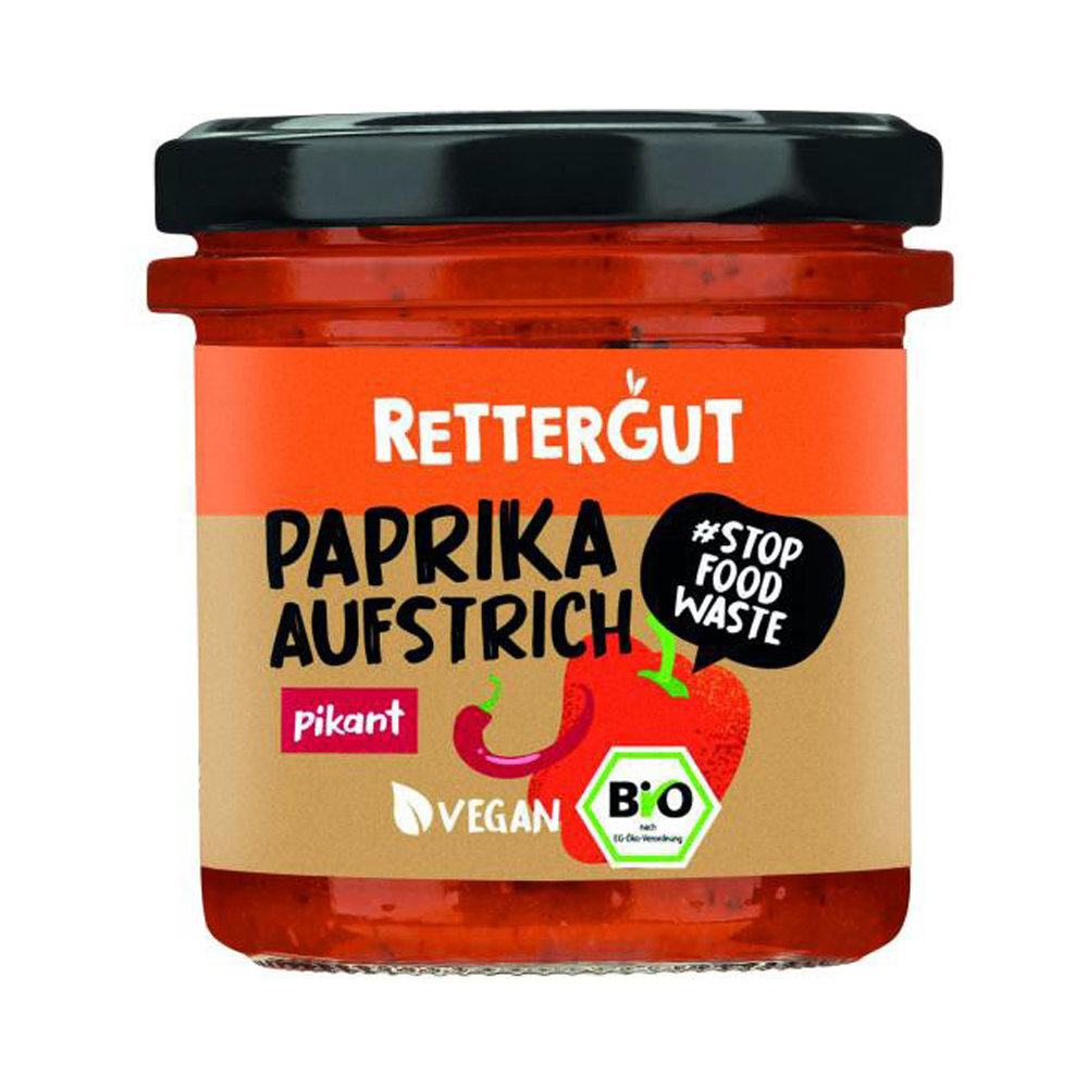 Bio Aufstrich Paprika pikant 135 g Rettergut 6 Stück pro Karton