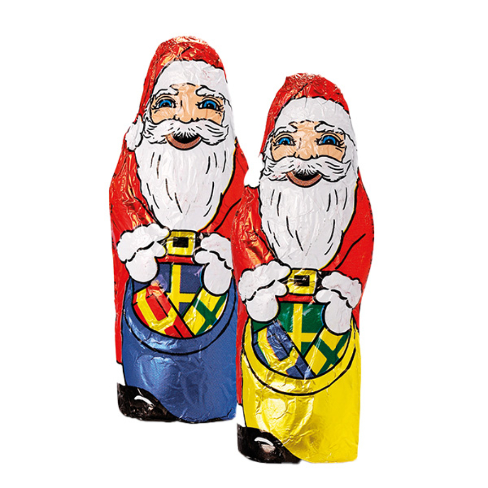 Weihnachtsmann hohl 15 g/Stück in Stanniol 75 Stück pro Karton