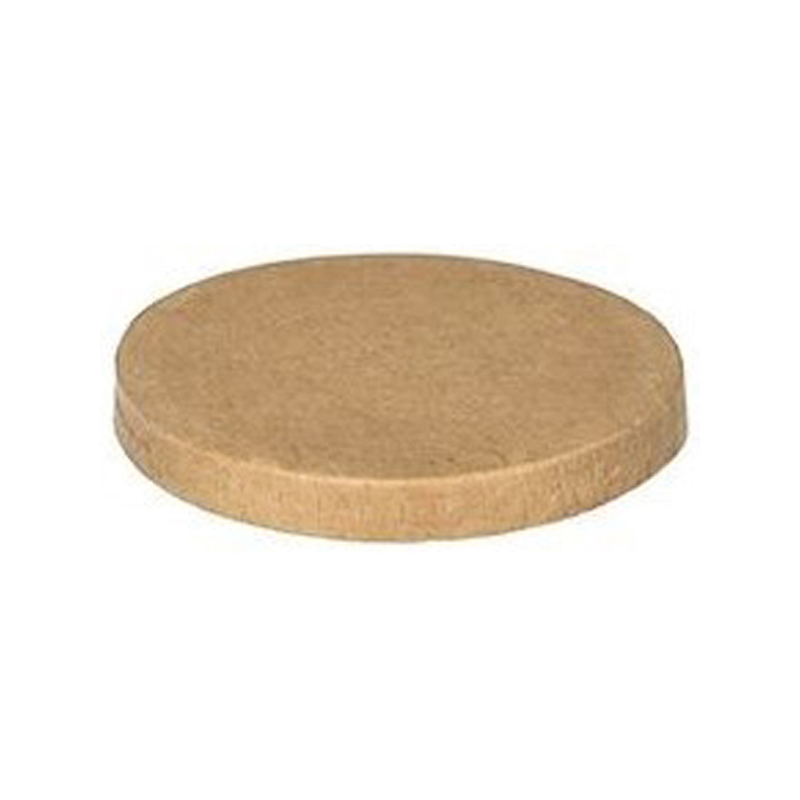 Deckel aus Pappe für Portionsbecher braun 6cm,
Gebrauchstemperatur 90 °C 
50 Becher pro Pack/Gebinde