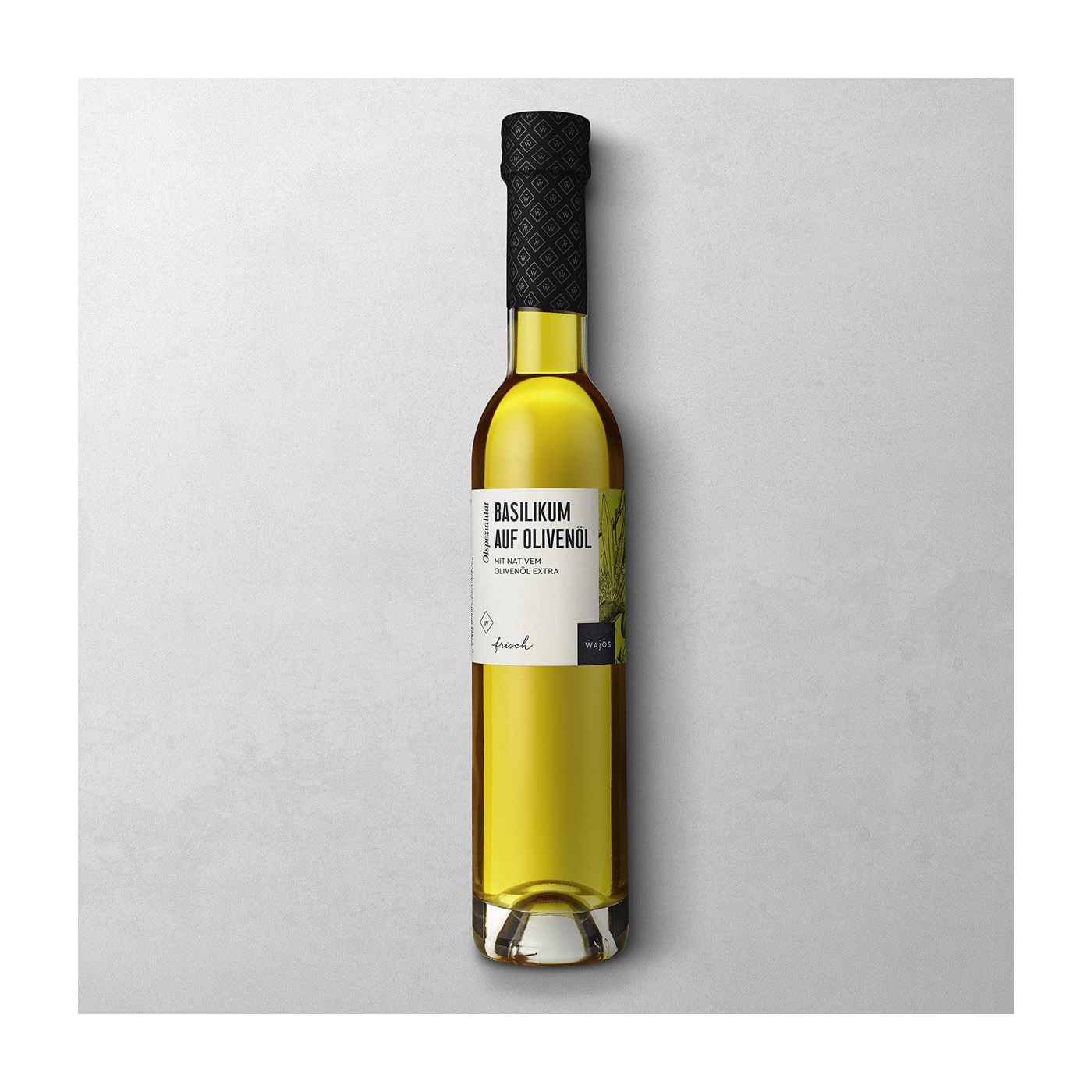 Basilikum auf Olivenöl 250ml Flasche