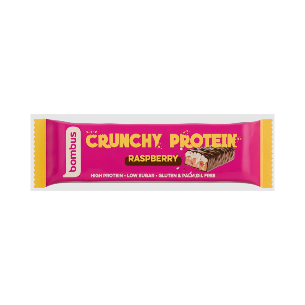 Bombus Crunchy Proteinriegel Raspberry 20 Riegel á 50 g pro Karton