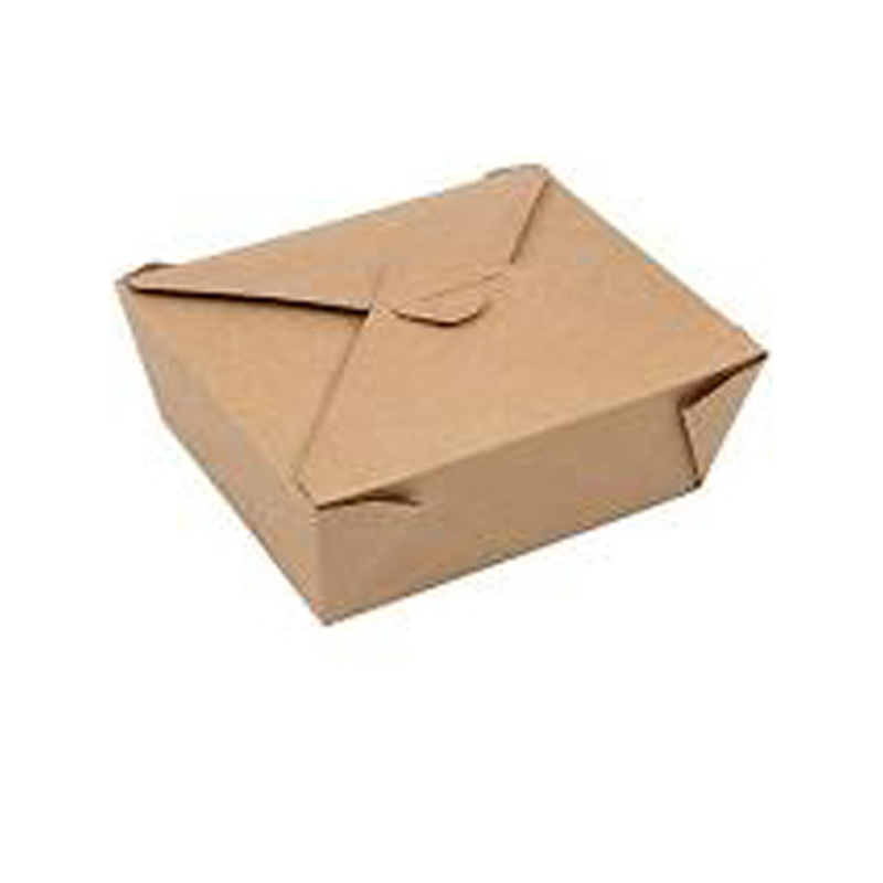 Lunchbox Pappe 'pure' 1500 ml - 50 Stück pro Pack braun, Abmessungen: 15,5 x 21,5 cm (Boden 14 x 19,5 cm) h: 4,8 cm
