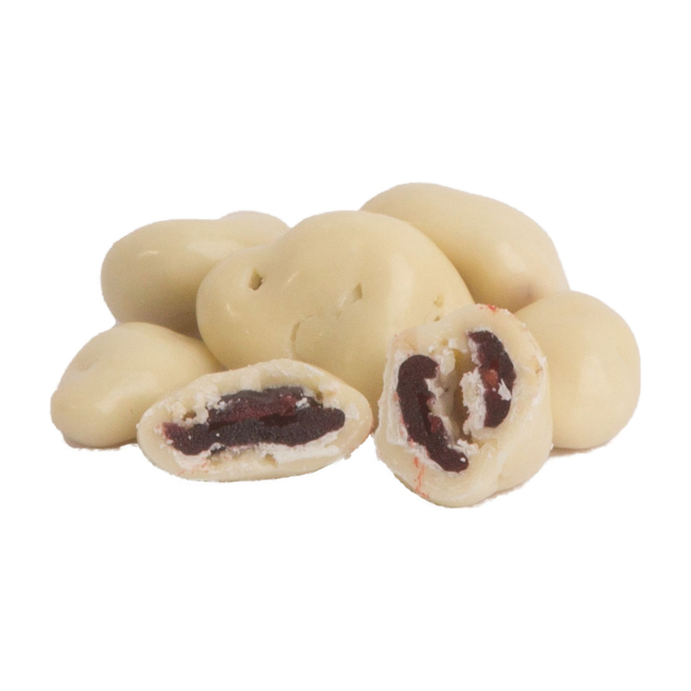 Schokolierte Cranberries in weißer Schokolade 2,5 kg