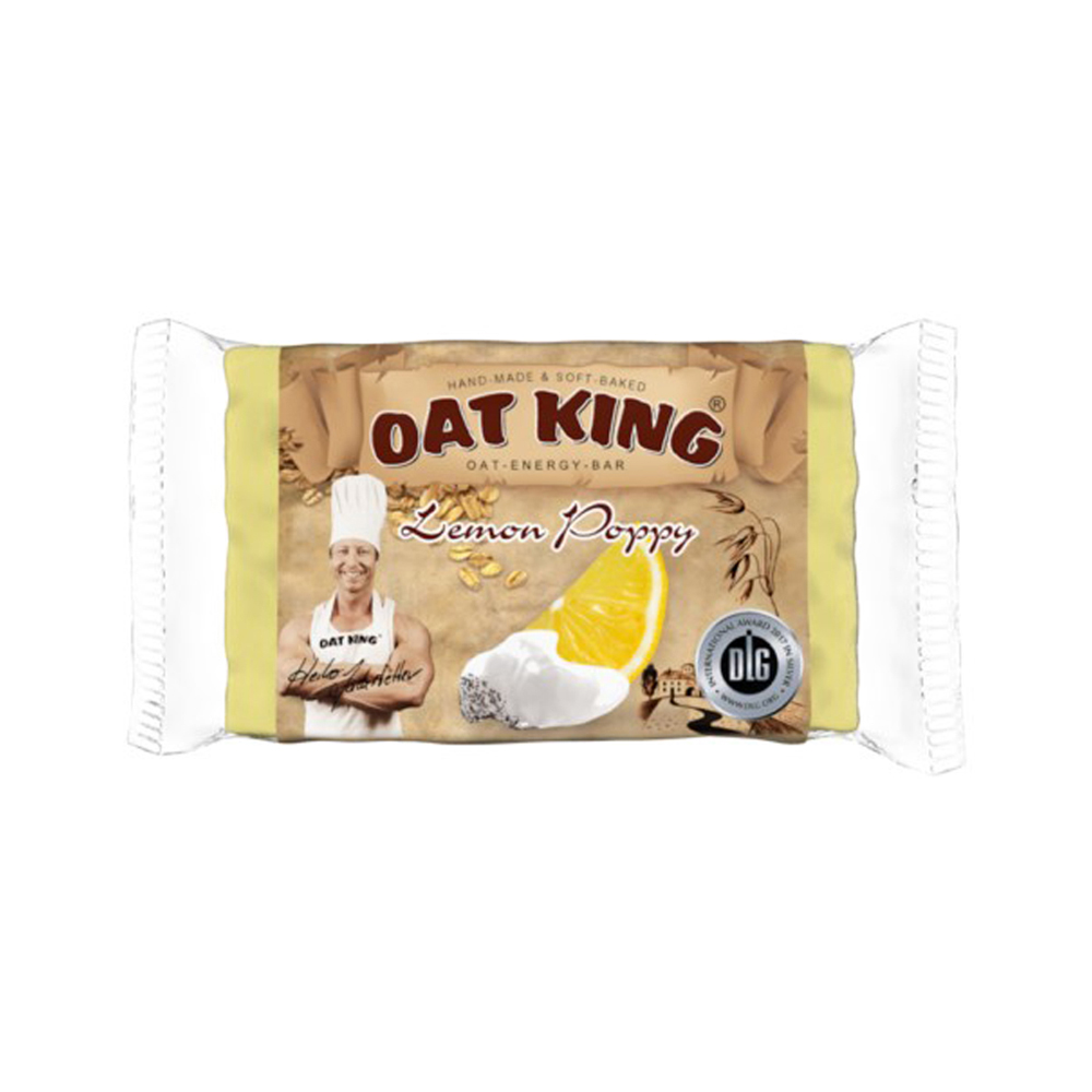 Oat King-Energy Bar, Haferriegel á 90 g Lemon Poppy / Zitrone Mohn 10 Stück pro Karton / VEGAN