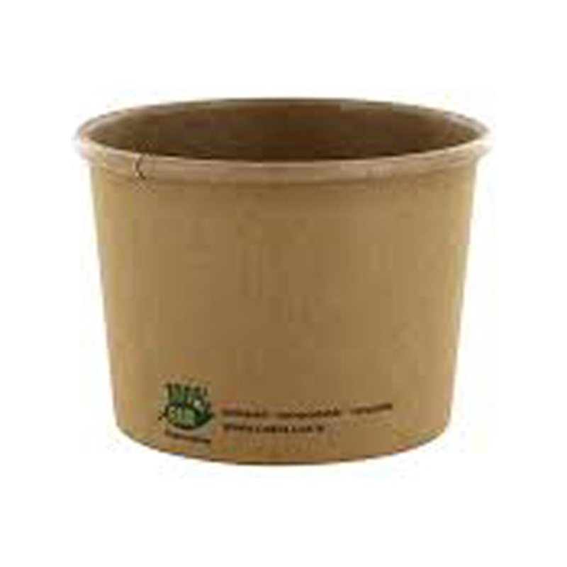 Umweltfreundlicher Suppenbecher OHNE Deckel braun 230 ml  9,8cm, Höhe: 6cm aus PLE max. Gebrauchstemperatur: 90°C 25 Becher pro Pack /Gebinde