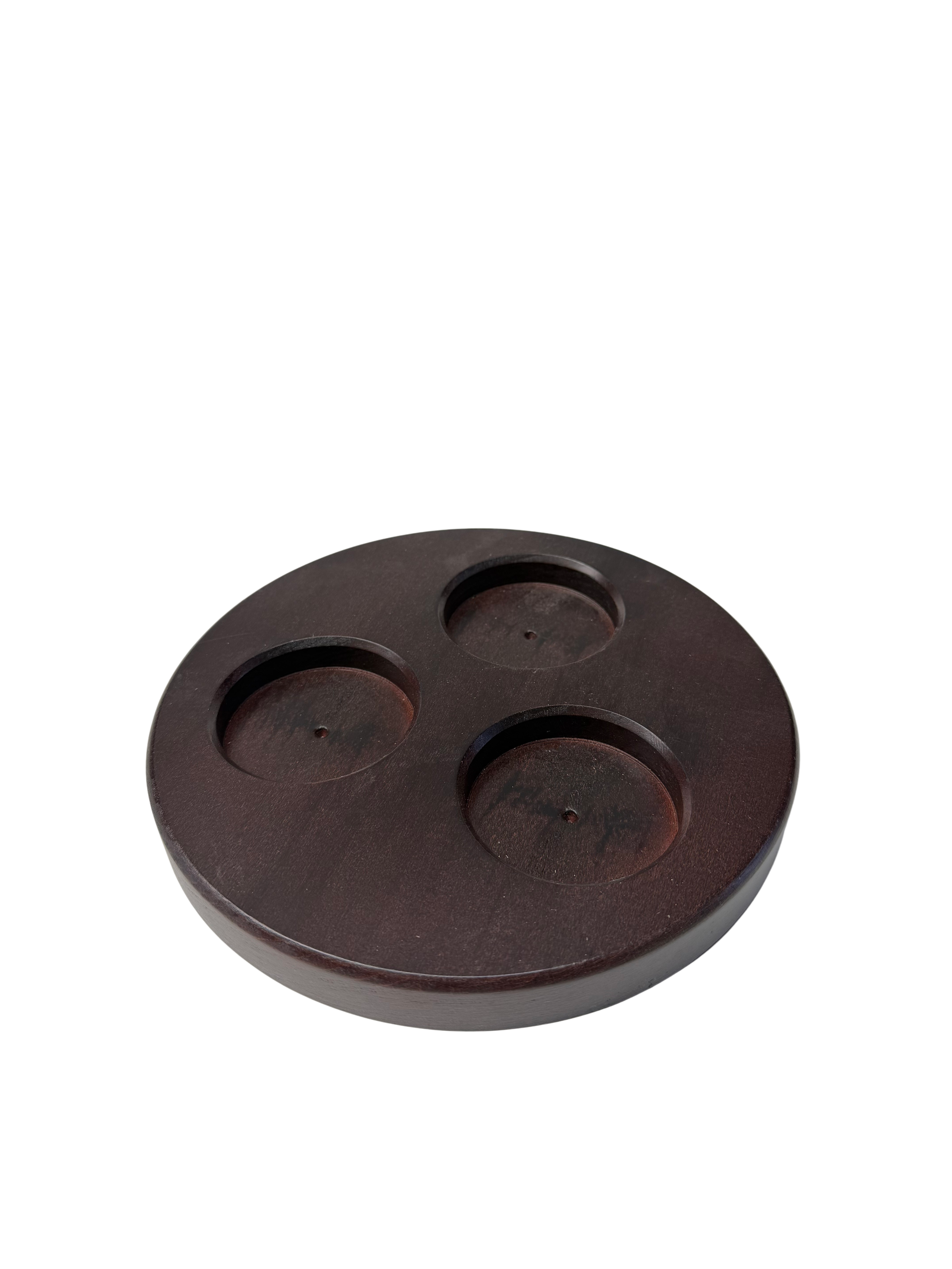 Holztableau für drei Glas Karaffen Natur - Carafon 25 cl