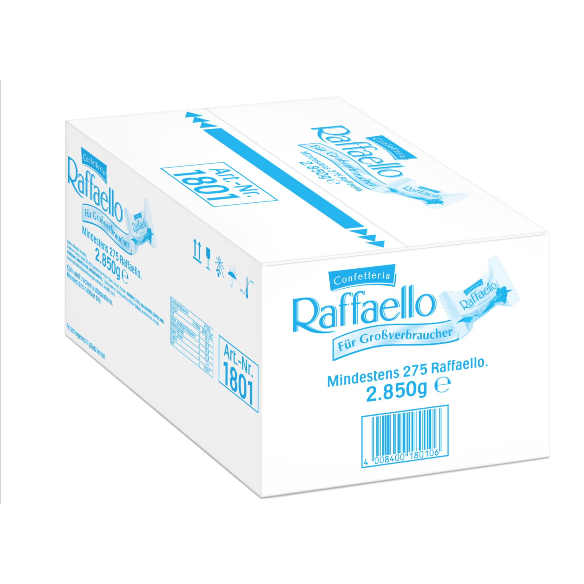 Raffaello einzeln verpackt á 10,5 g, Mini - Ferrero -
~285 Stück pro Karton *nur auf Vorbestellung-5 Werktage*