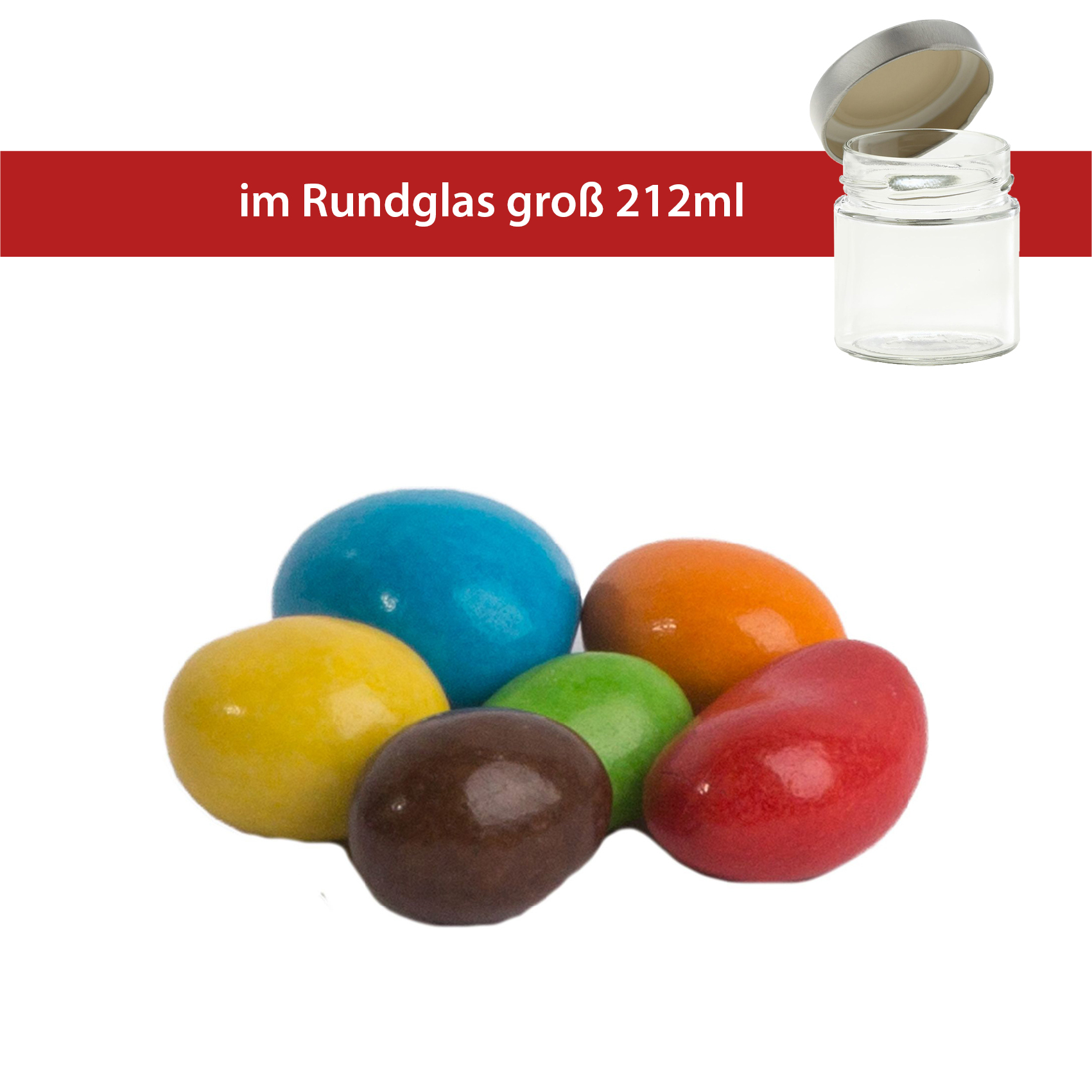 Schoko Kiddies im 120g Rundglas groß 212ml - 22 Stück pro Karton