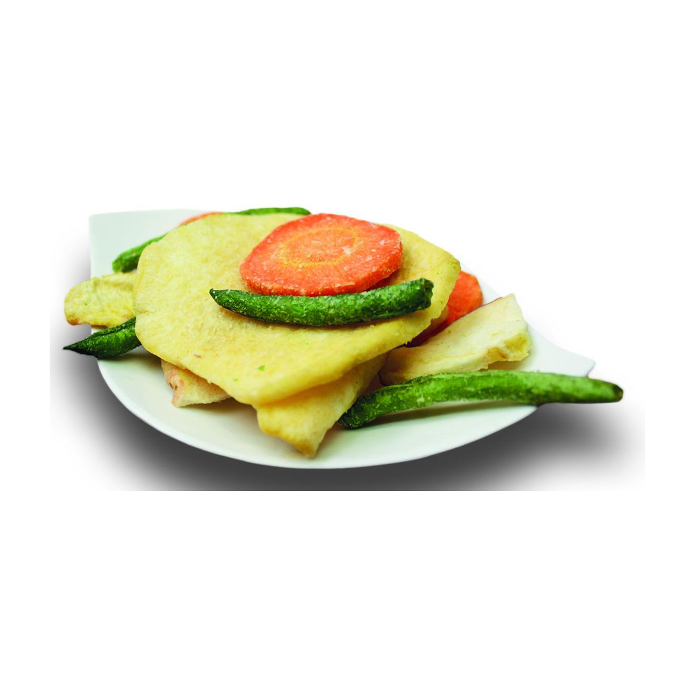 Gemüsechips bunt, gefriergetrocknet
Butternusskürbis, Süßkartoffel, Möhre, grüne Bohne & Wasserbrotwurzel
1,4 kg Beutel