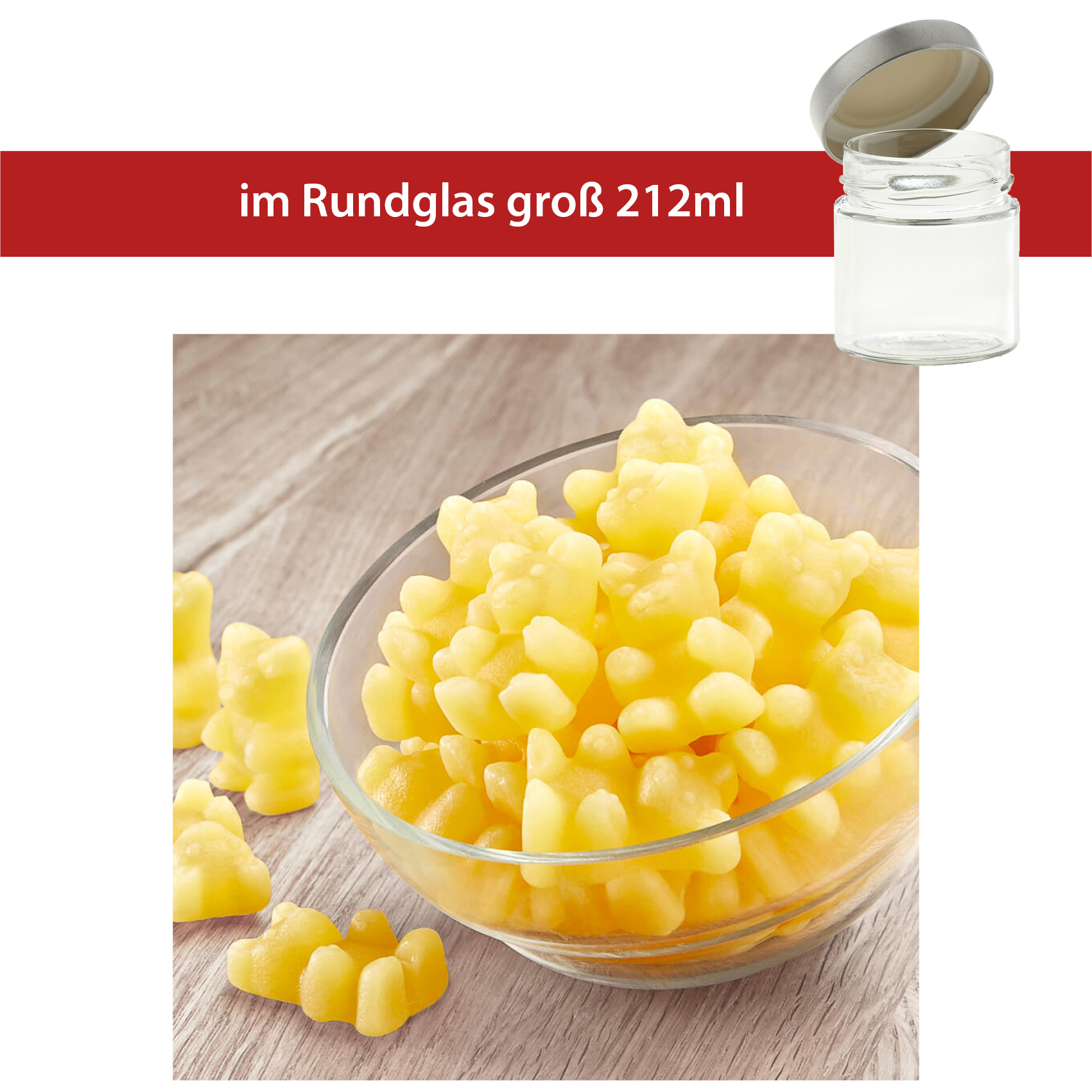 Ingwer Chili Bärchen im 100g Rundglas groß 212ml - 22 Stück pro Karton