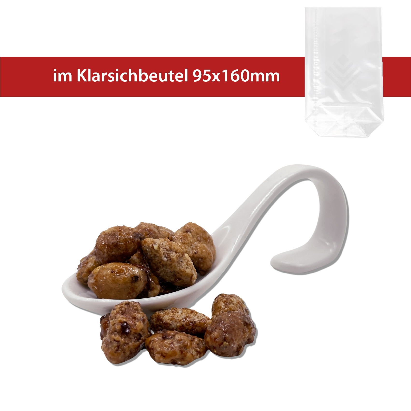 Gebrannte Mandeln 50g
Blockbodenbeutel
25 Stück pro Karton