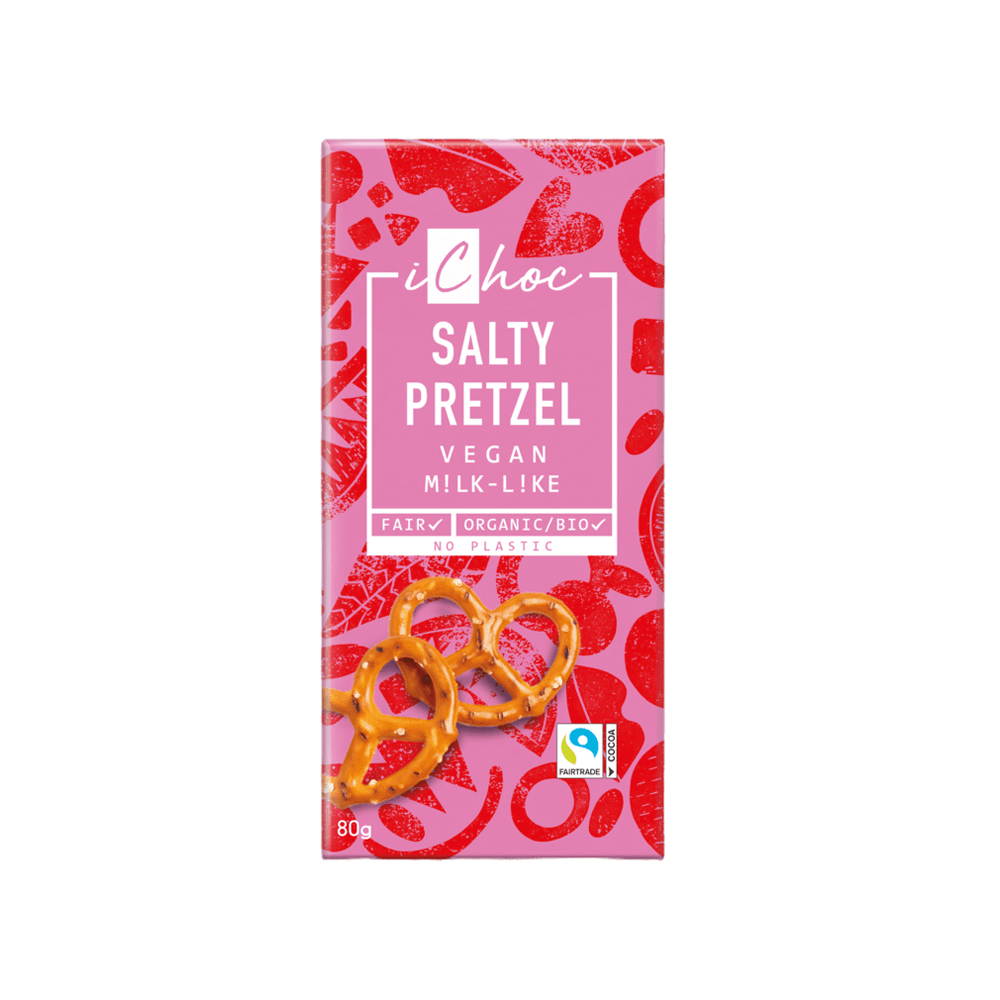 iChoc by VIVANI Salty Pretzel Schokoladentafel 80 g
BIO/Vegan 10 Stück pro Karton
