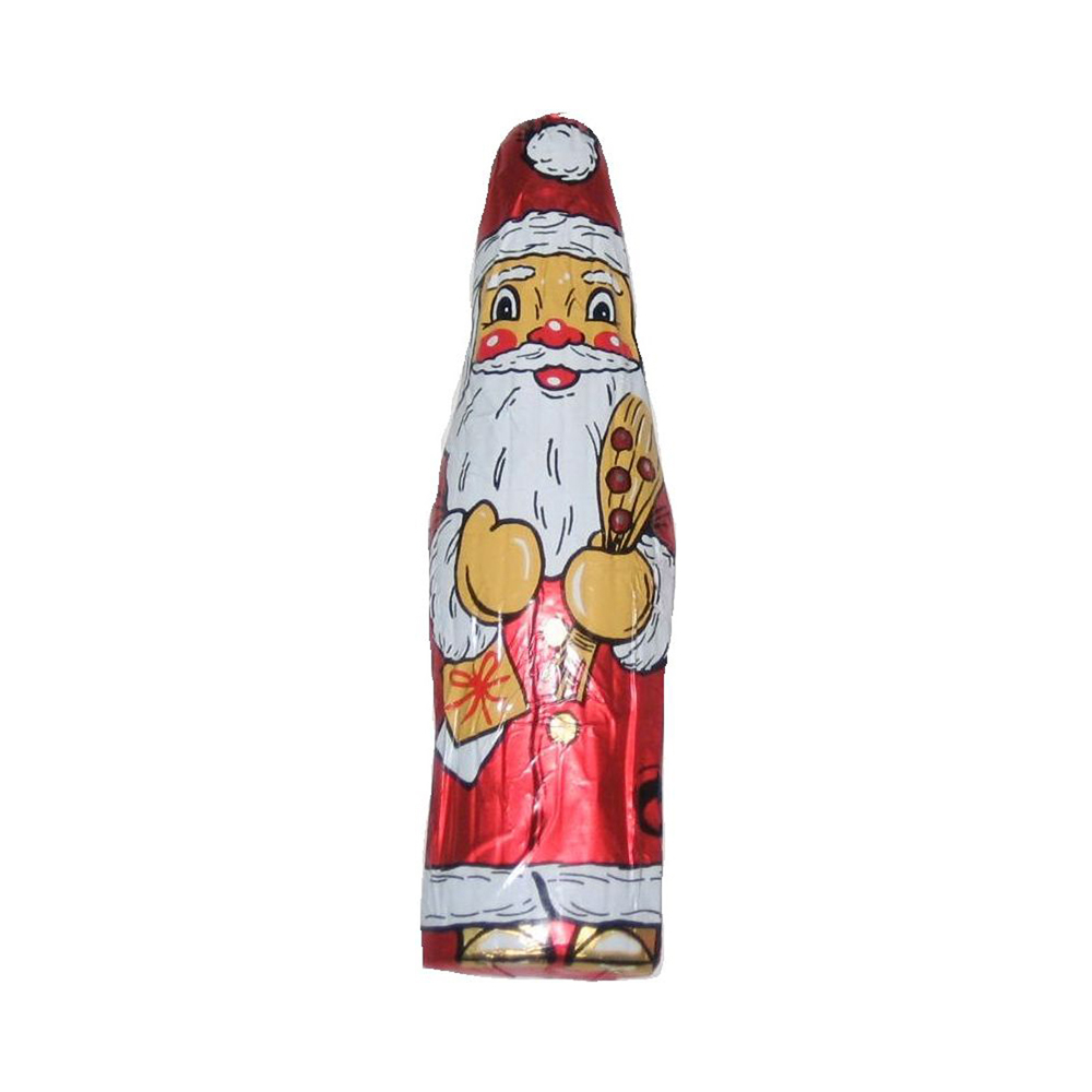 Massiv Weihnachtsmänner Schokolade 10 cm 65 Stück pro Dose