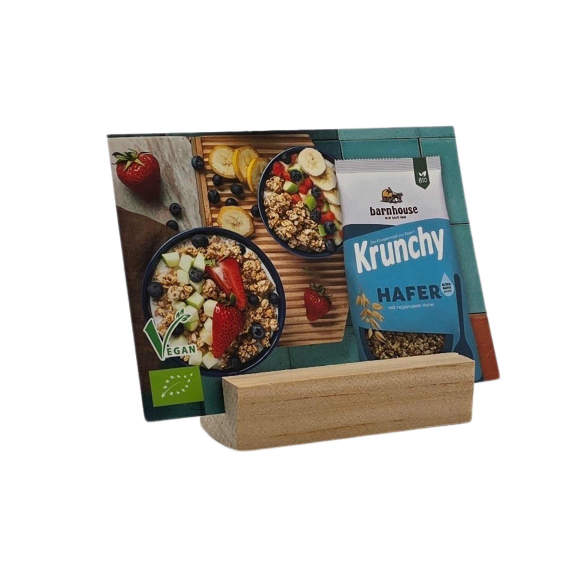 Barnhouse Krunchy Hafer Sortenkarte
Buffetbeschilderung mit Zutatenliste/Allergenhinweis
BxH ca. 105 x 80 mm