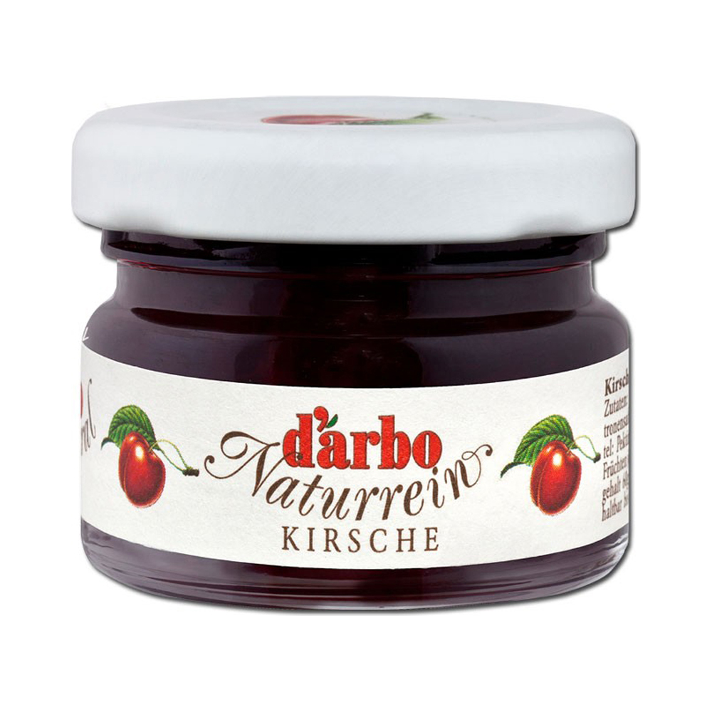 DARBO Kirsch Konfitüre im Mini Glas 60x28 g Glas pro Karton