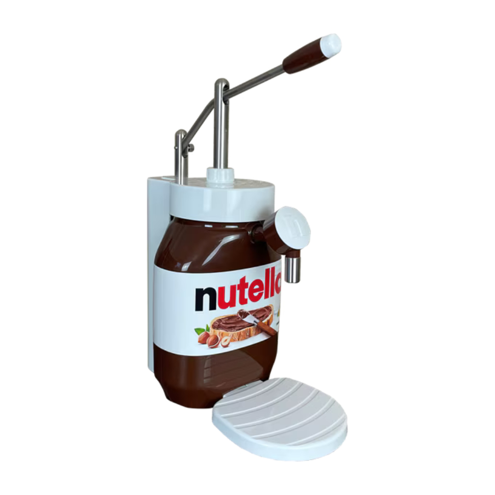 1x Manueller Dispenser inklusive 6kg Nutella-Nachfüll-Portionsbeutel 1x Manueller Dispenser inklusive 6kg Nutella-Nachfüll-Portionsbeutel