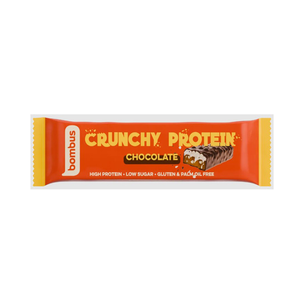Bombus Crunchy Proteinriegel Schokolade 20 Riegel á 50 g pro Karton
