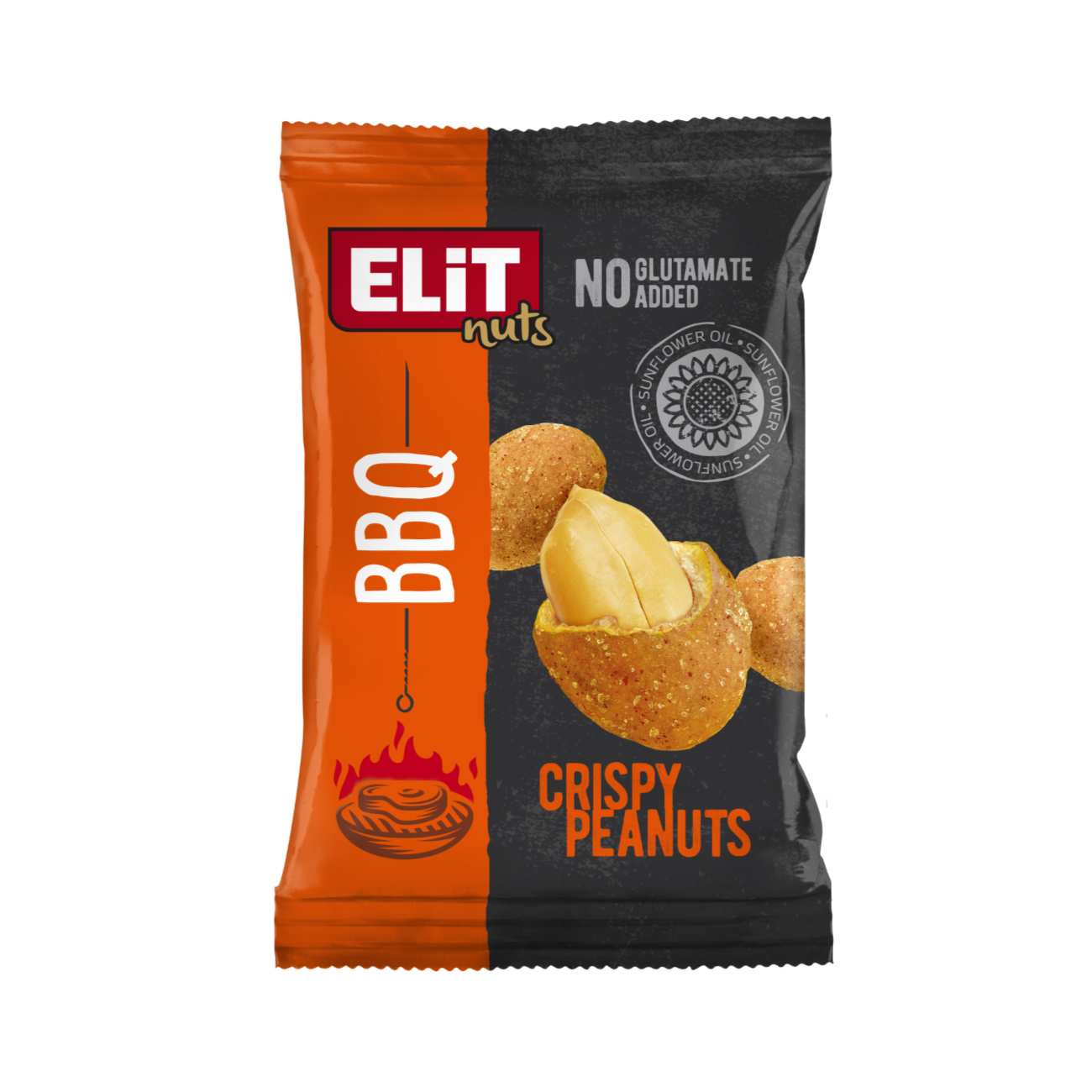 Elit Nuts Knusprig panierte Erdnüsse BBQ 70g - 15 Stück pro Karton