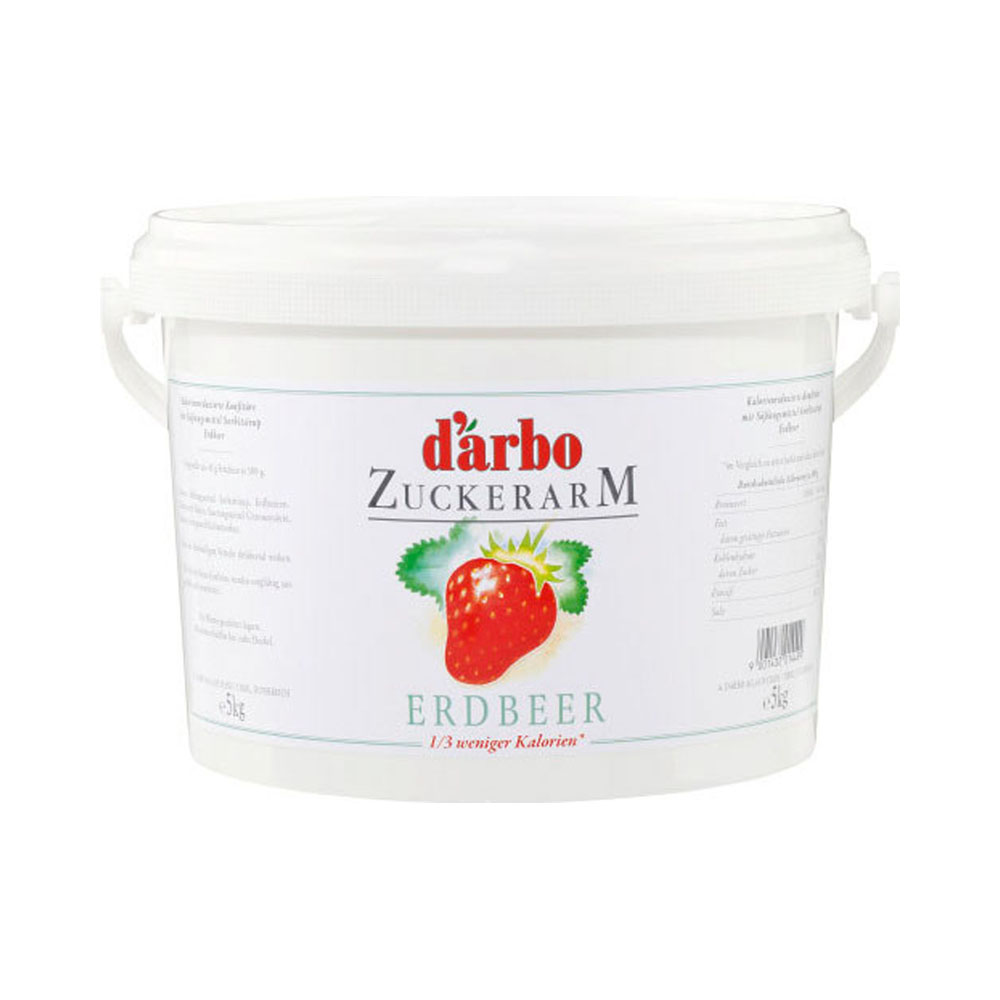 DARBO Erdbeer Fruchtaufstrich Kalorienreduziert 5 kg Eimer