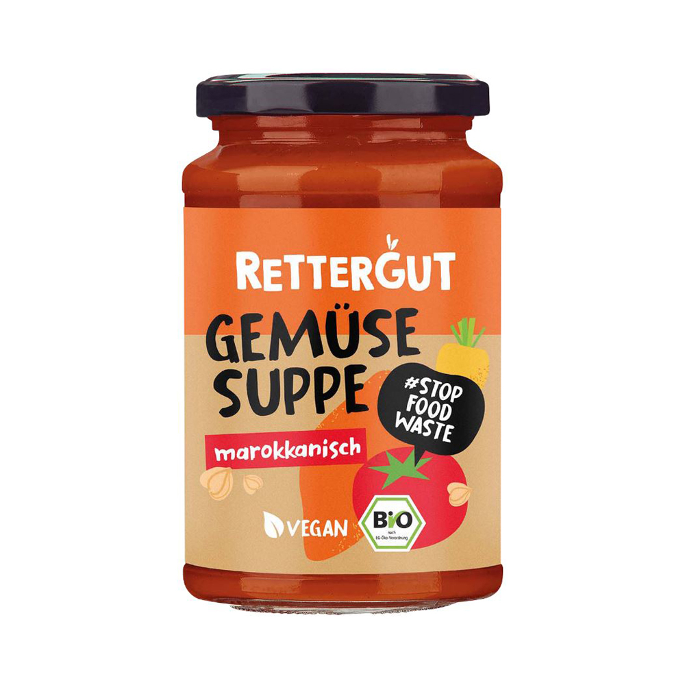 Bio Suppe Gemüse marokkanisch 375 ml Rettergut 6 Stück pro Karton Nur auf Vorbestellung