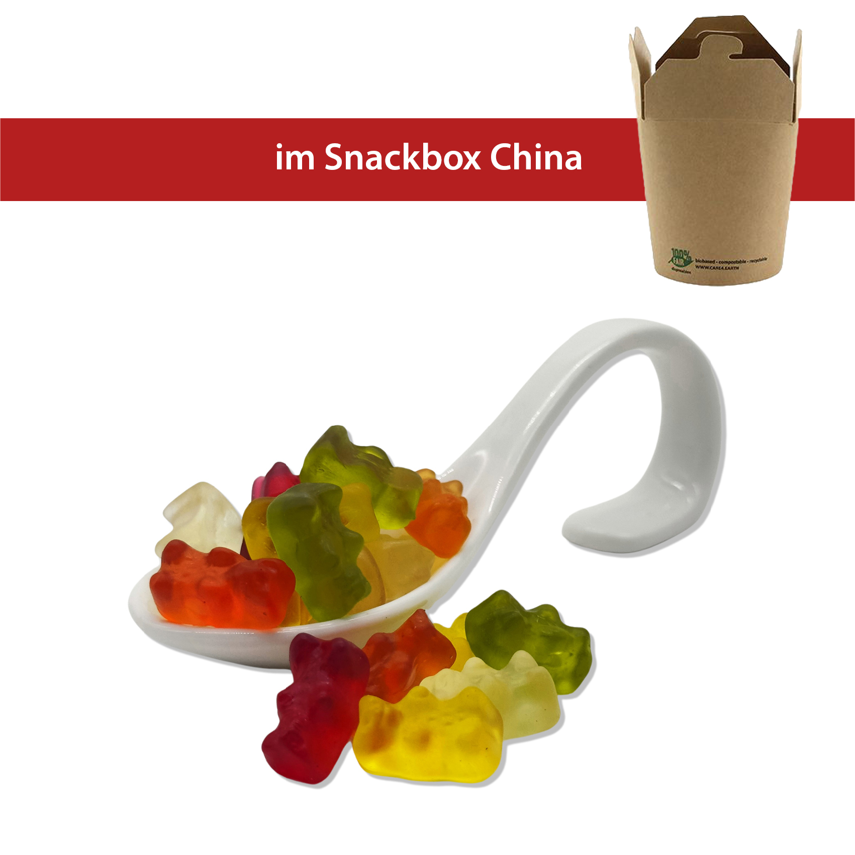 Haribo Bärchen 100g
Asia Snackbox 230ml, biologisch abbaubar
48 Stück pro Karton