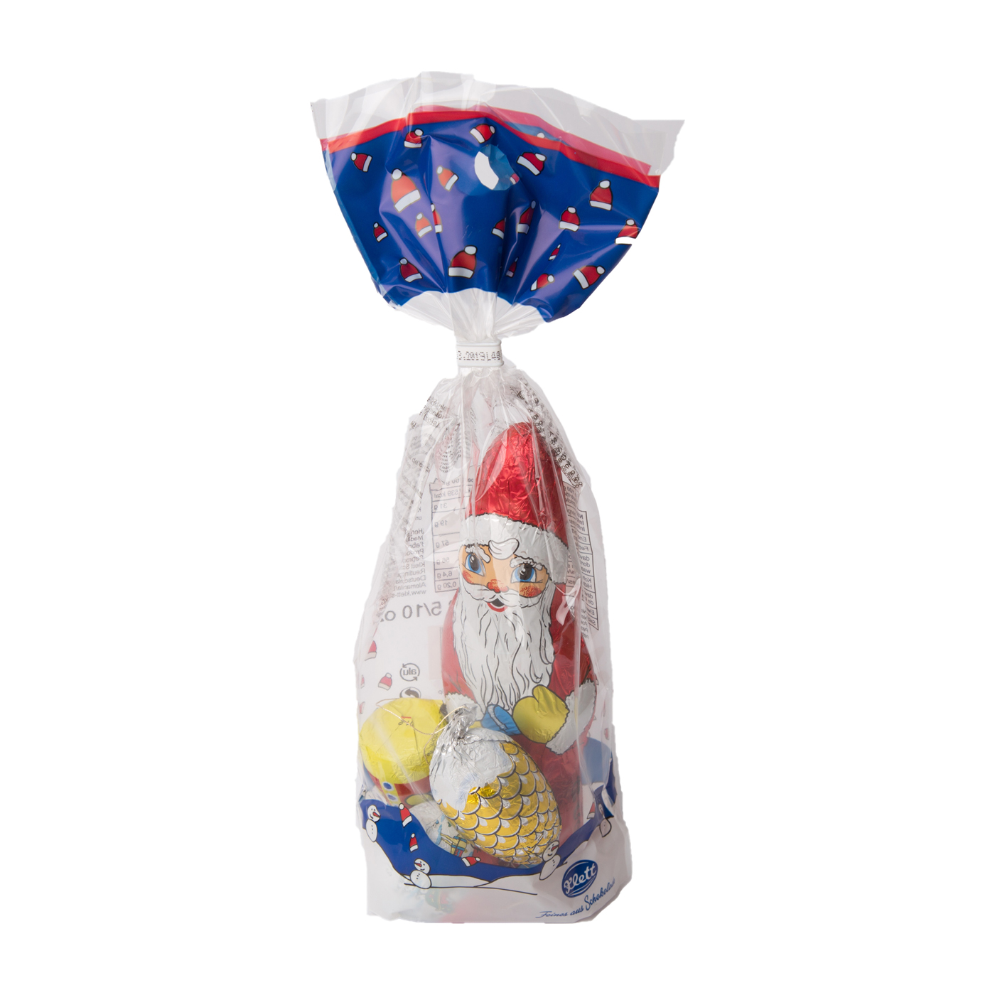 Weihnachtsmischbeutel 100g Beutel
enthält 1x60g Weihnachtsmann in Stanniol & Stanniol Hohlkugeln
24 Beutel pro Karton