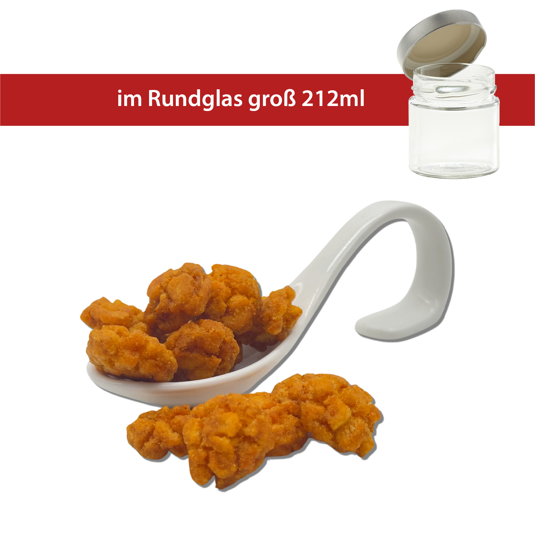 Chili Reis Cracker Rundglas groß 212ml 40g - 22 Stück pro Karton