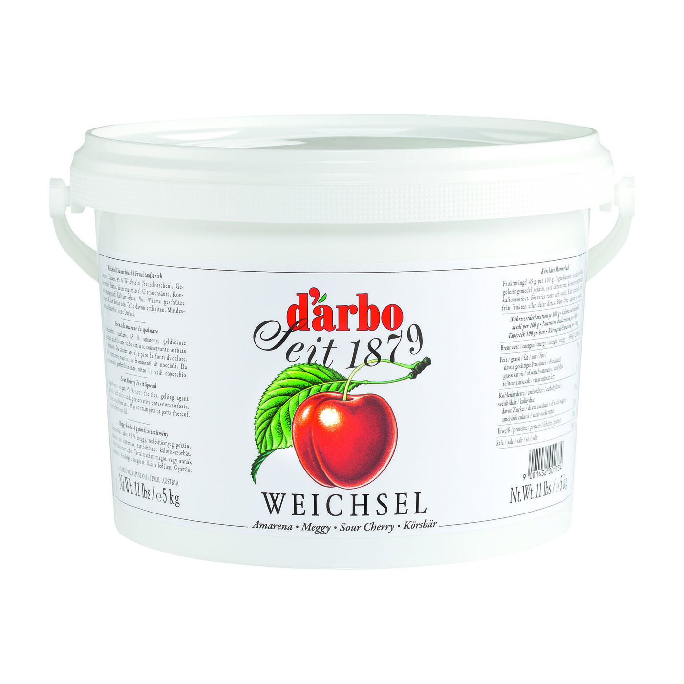 DARBO Weichsel/Sauerkirsch Fruchtaufstrich 5,0 kg Eimer
