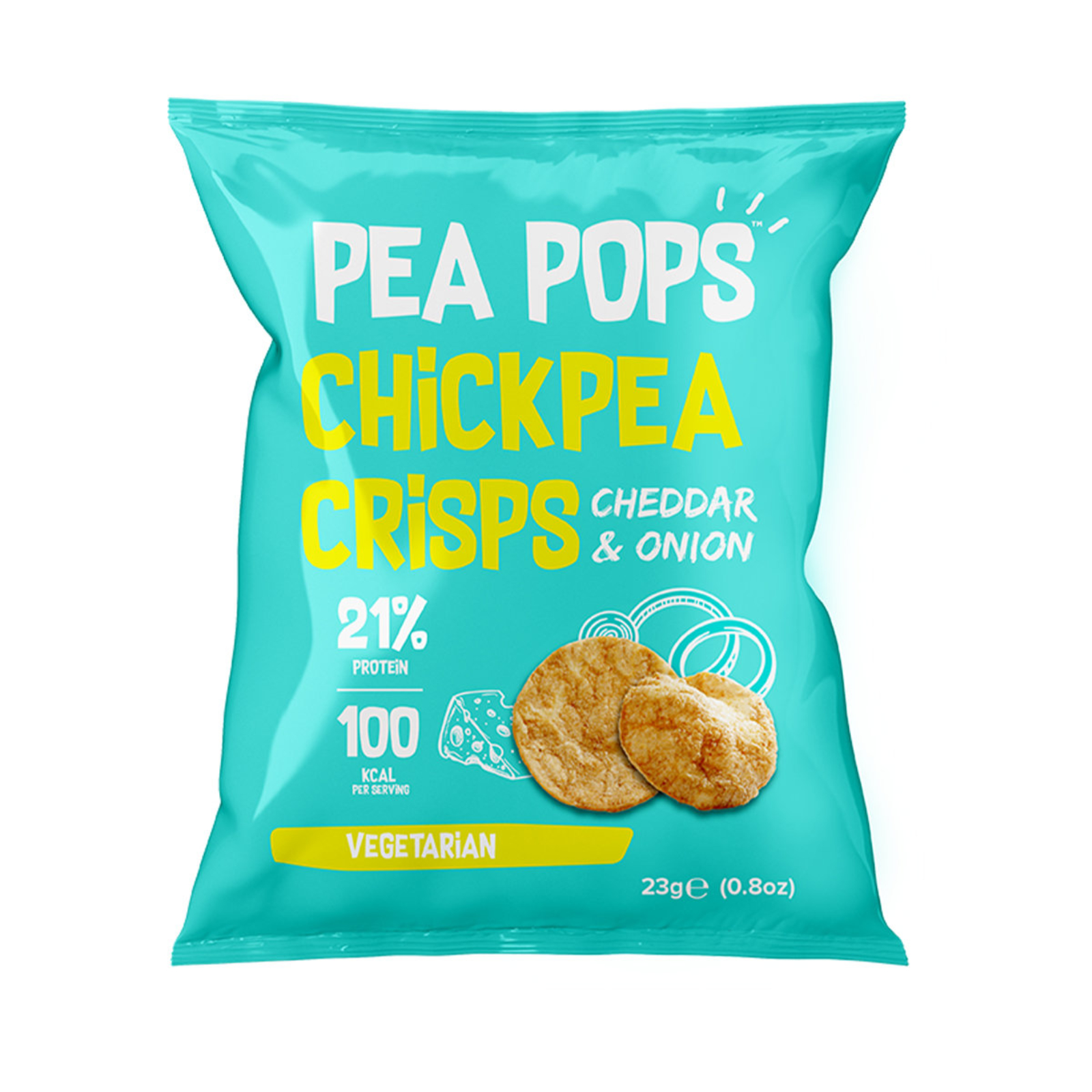 Kichererbsen Chips Cheddar & Onion 18 x 23 g pro Karton