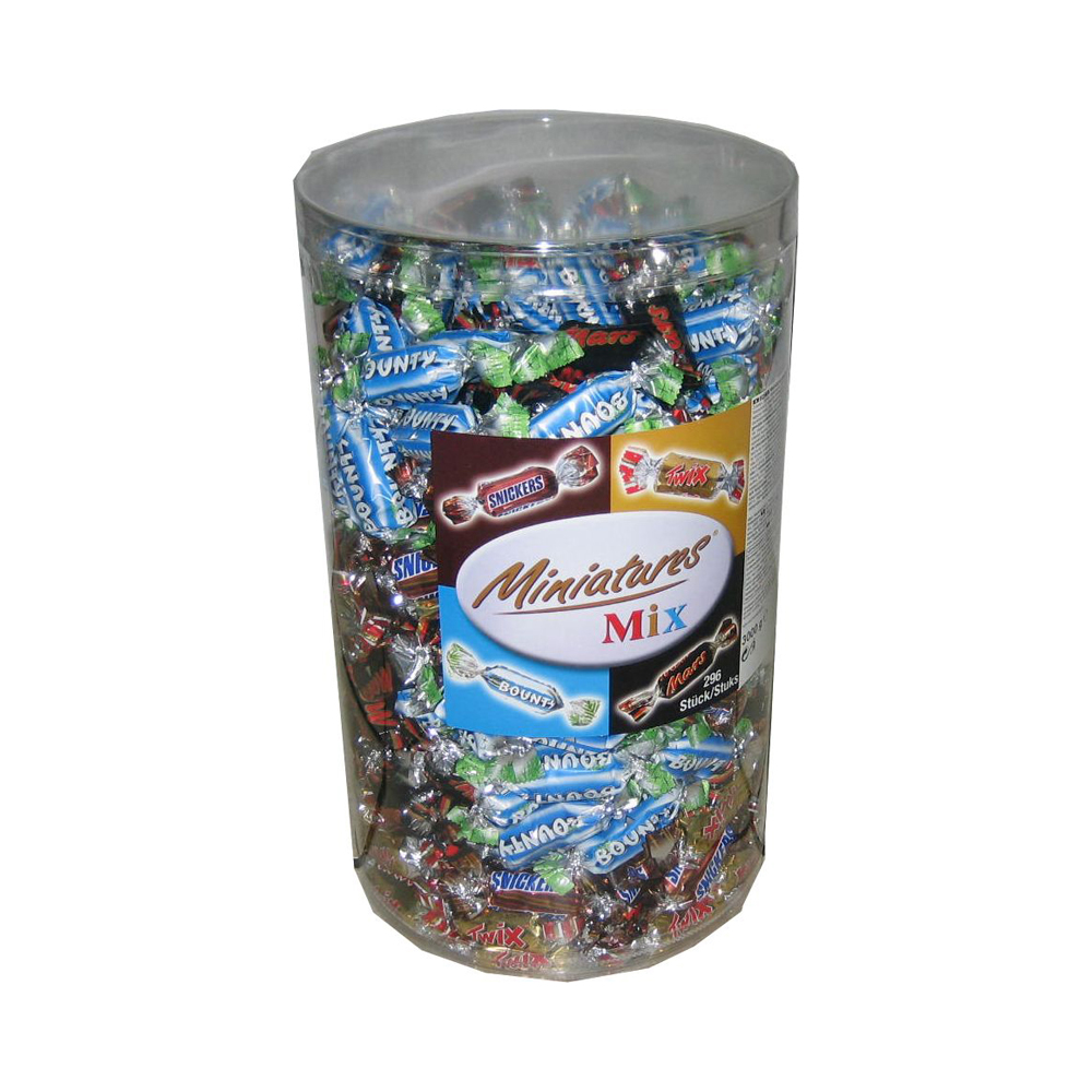 Miniatures MIX Box Snickers, Mars, Twix, Bounty & mehr 3,0 Kg Dose
