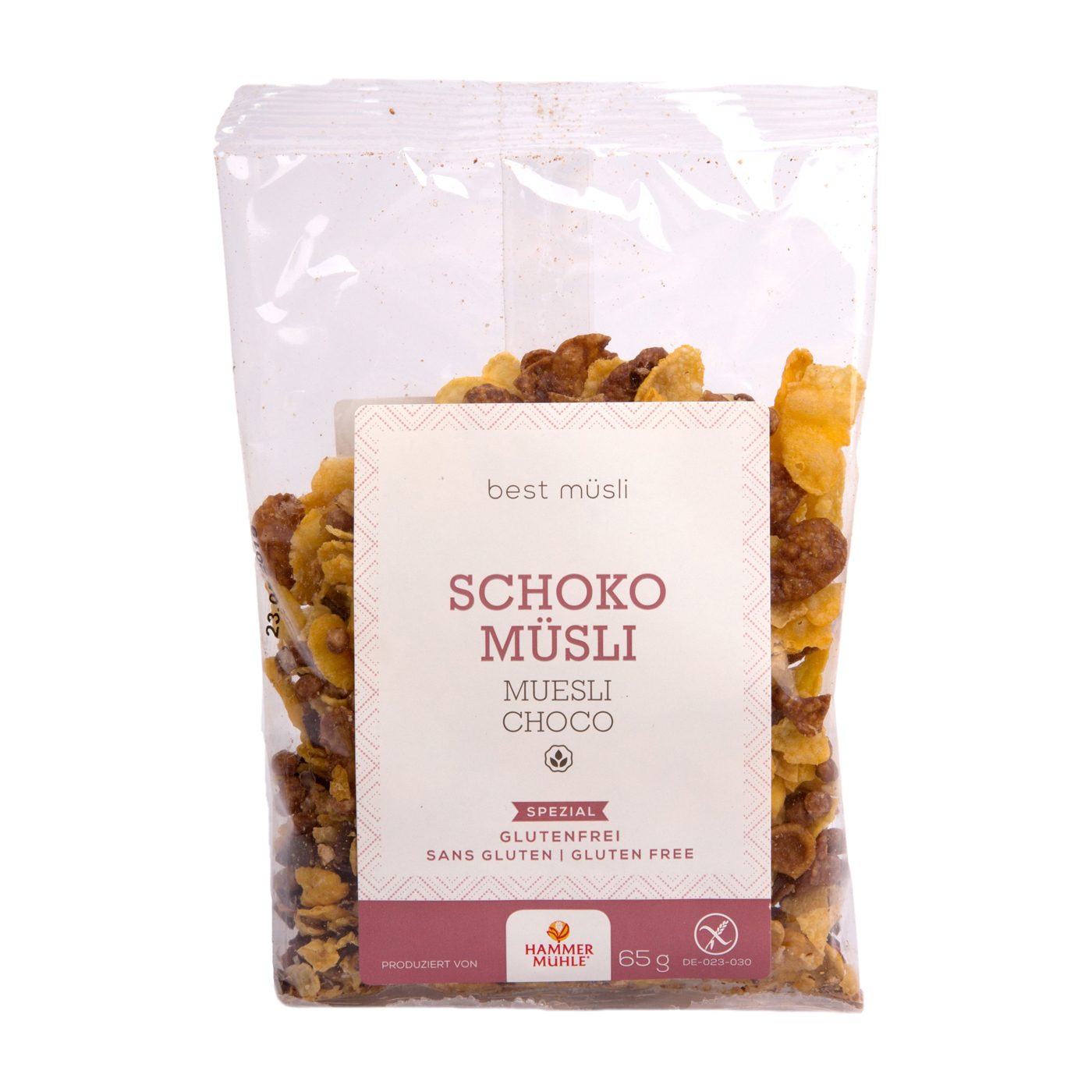 Schoko-Müsli - glutenfrei -
48 Beutel á 65g pro Karton