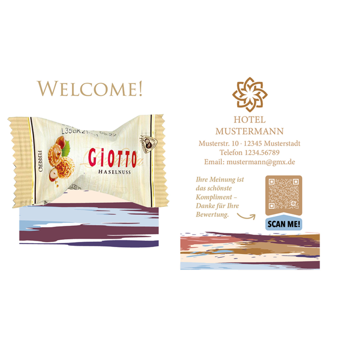 Snackcards Classic - Giotto 
(85x55mm) - Knusprige Haselnuss-Kugeln mit feiner Cremefüllung und zarter Waffel.