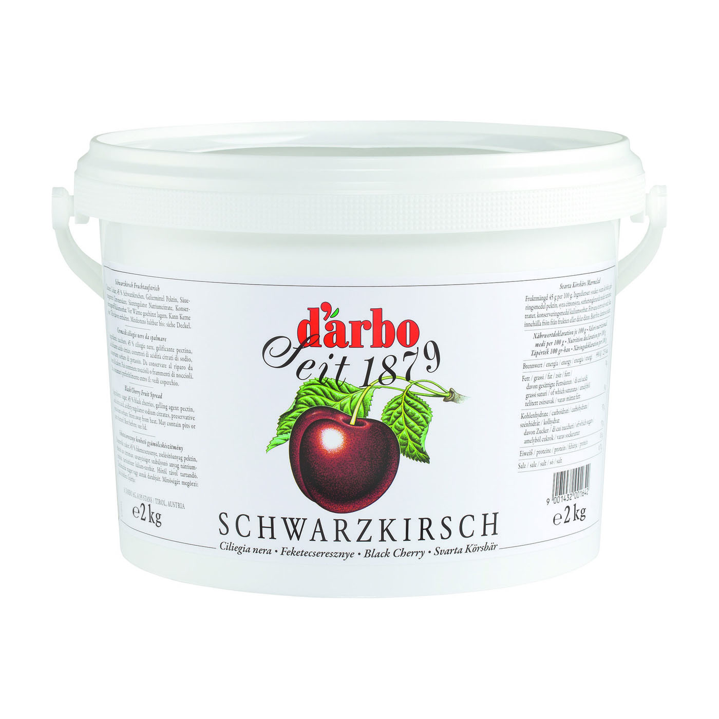 DARBO Schwarzkirsch Fruchtaufstrich 2,0 kg Eimer