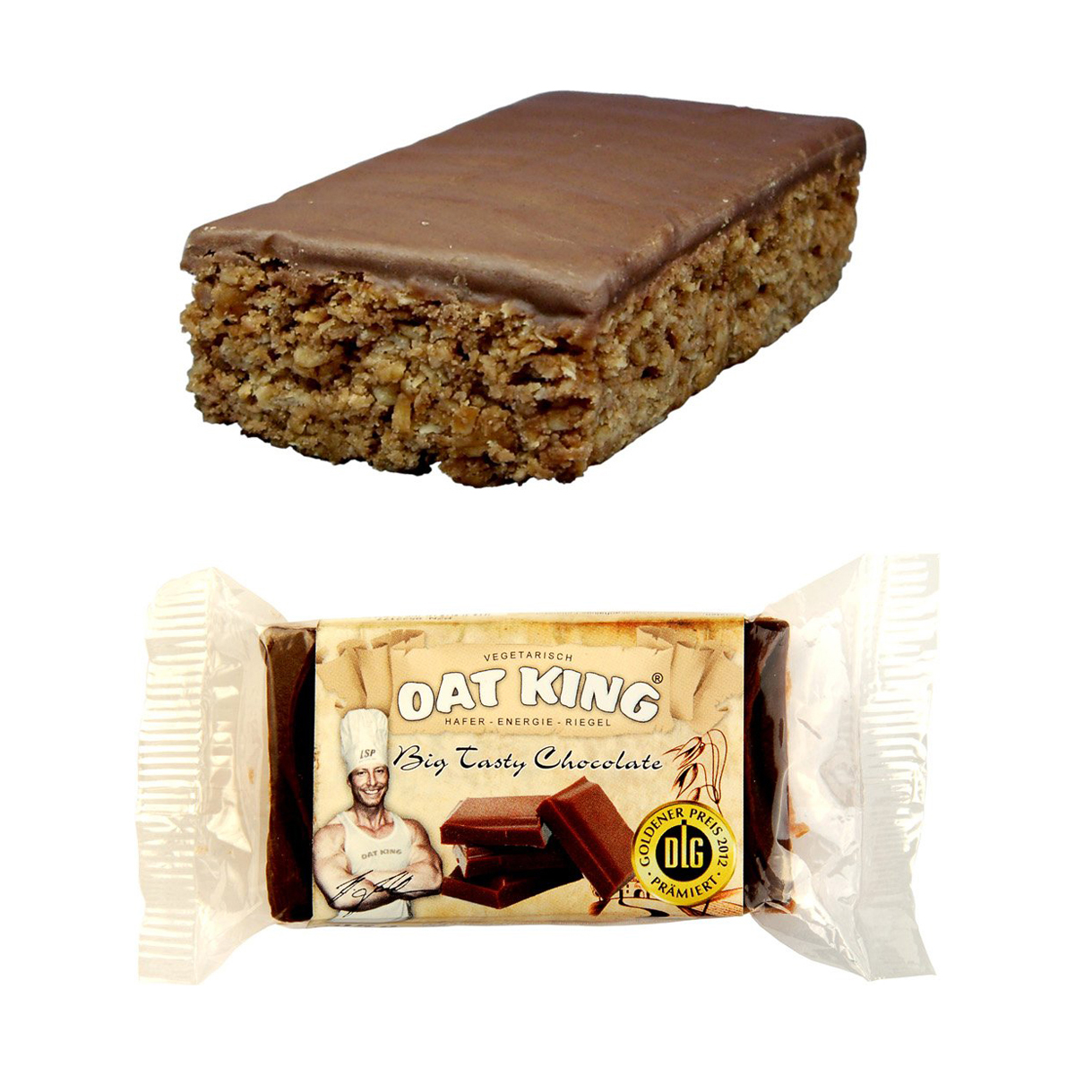 Oat King-Energy Bar, Haferriegel á 95g
Big Tasty Chocolate / leckere Schokolade
10 Stück pro Karton