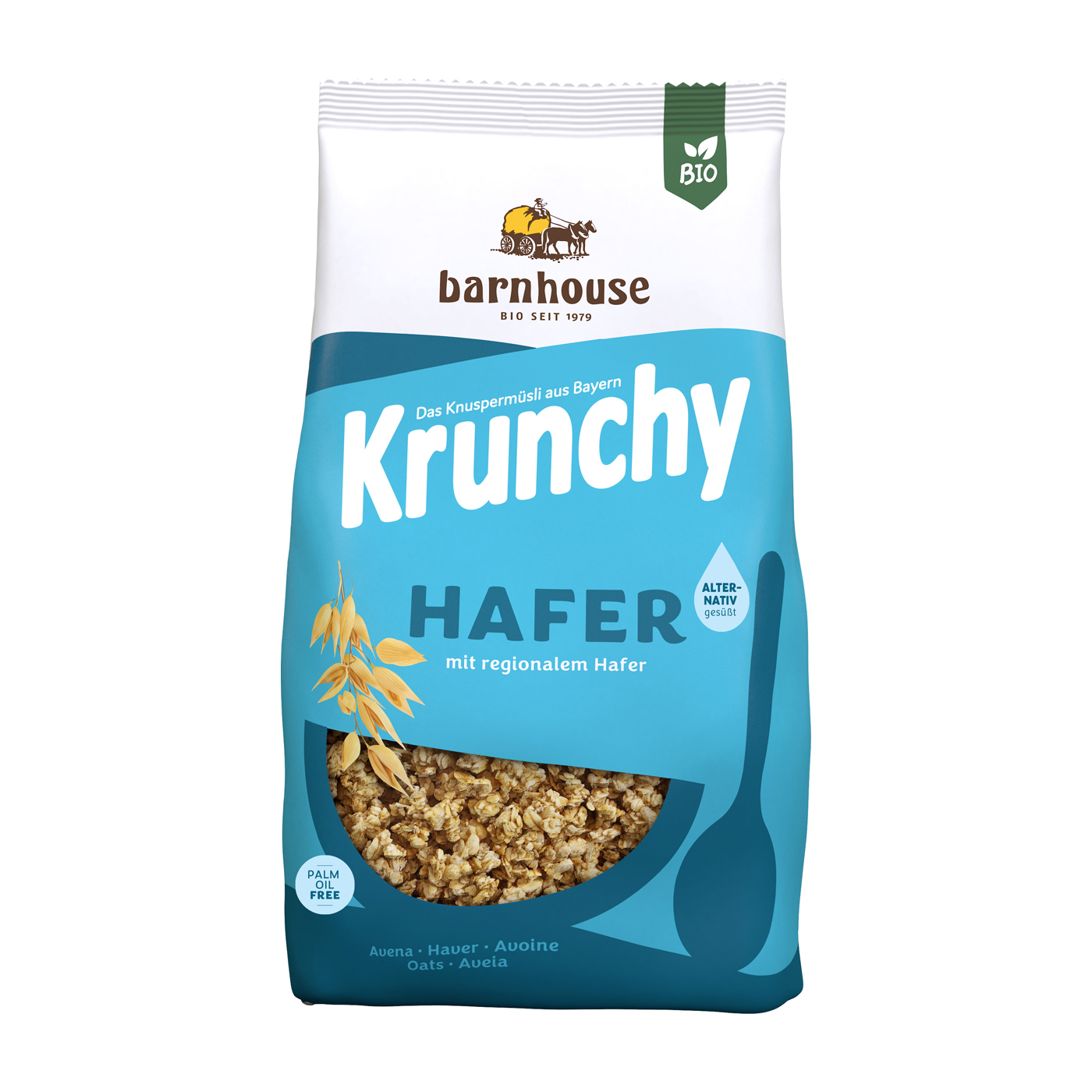 BIO Barnhouse Krunchy Hafer alternativ gesüßt 1,25 kg Beutel BIO