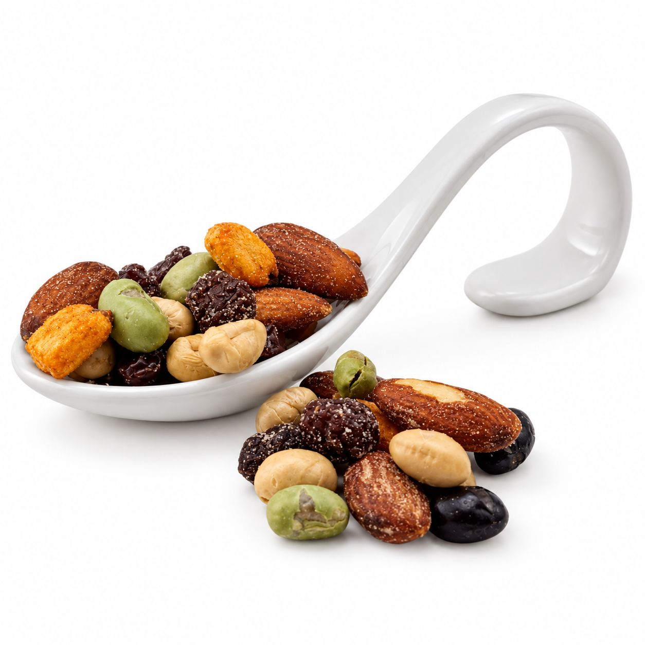 Smoke, Salty & Fruit Protein Mix im 2,5kg Beutel - Rauchmandeln, knusprige schwarze grüne und Soja Bohnen, Chili Supreme Maiskörner & gesalzene Rosinen