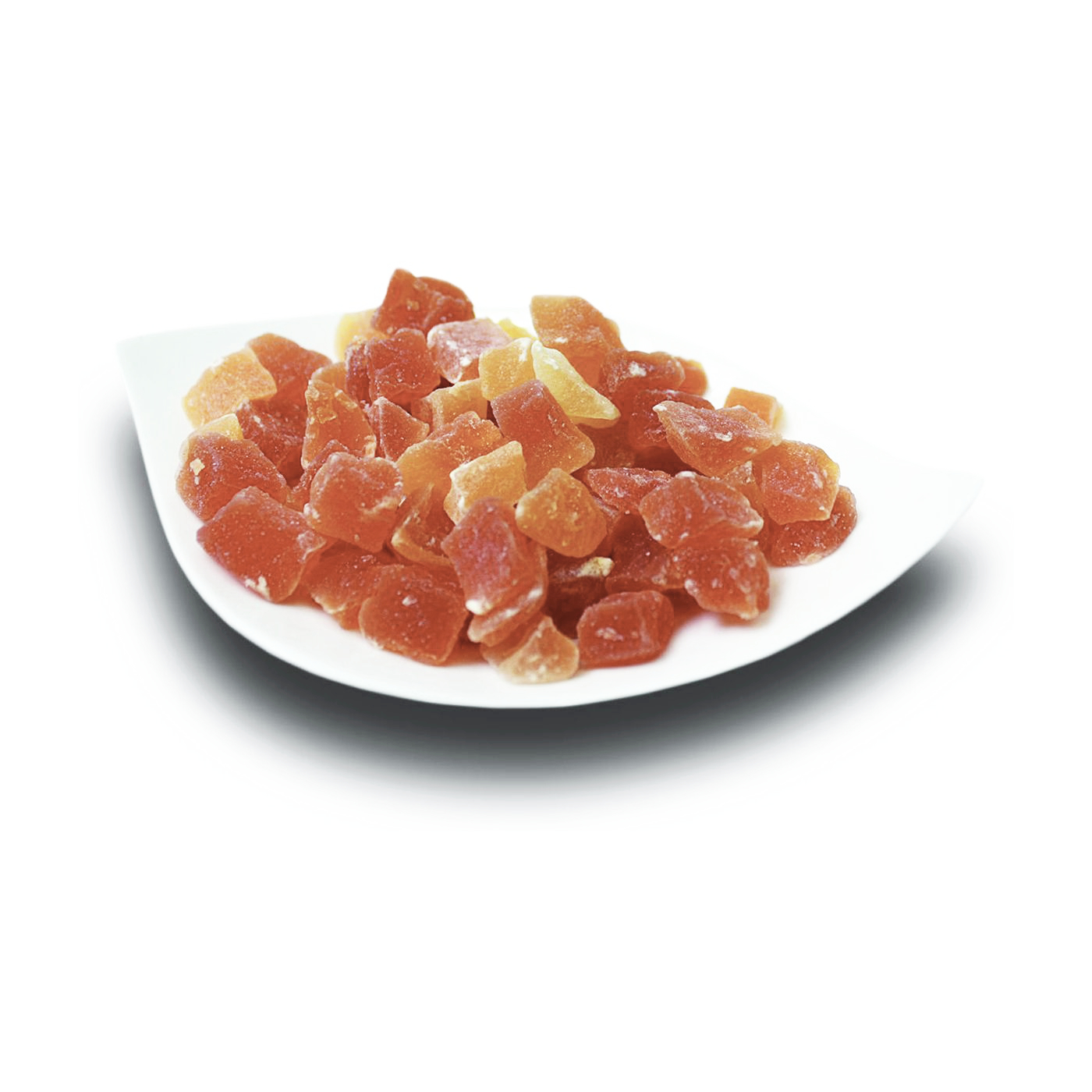 Papaya Stücke gezuckert, ~1 cm 1,0 kg pro Beutel