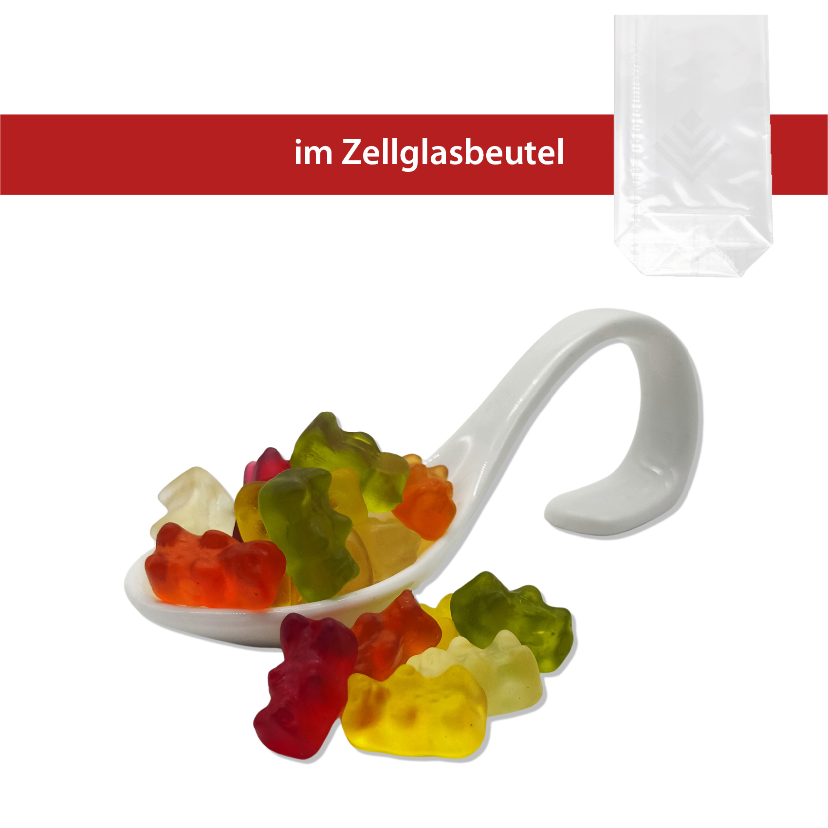 Haribo Bärchen im 100g Zellglasbeutel
25 Stück pro Karton