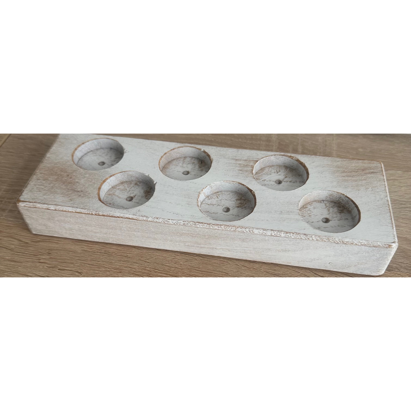 Holztableau für 6 Bergblut Shots Vintage 27,5 x 9 x 3,5 cm