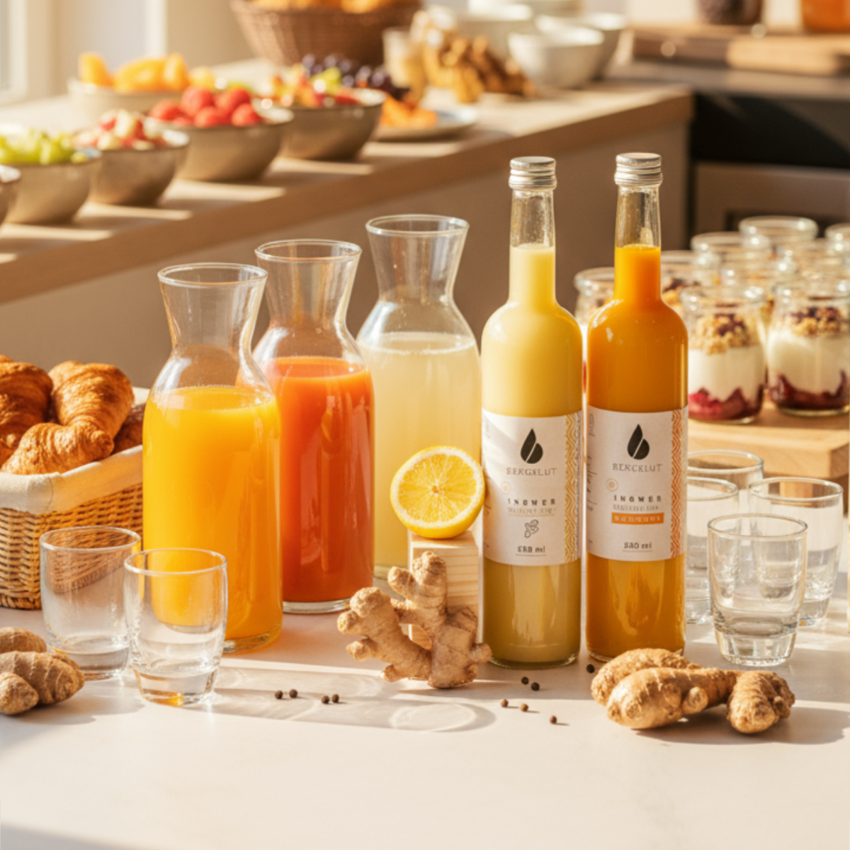 Bio Ingwerkonzentrat 500ml von Bergblut - 6 Flaschen pro Karton