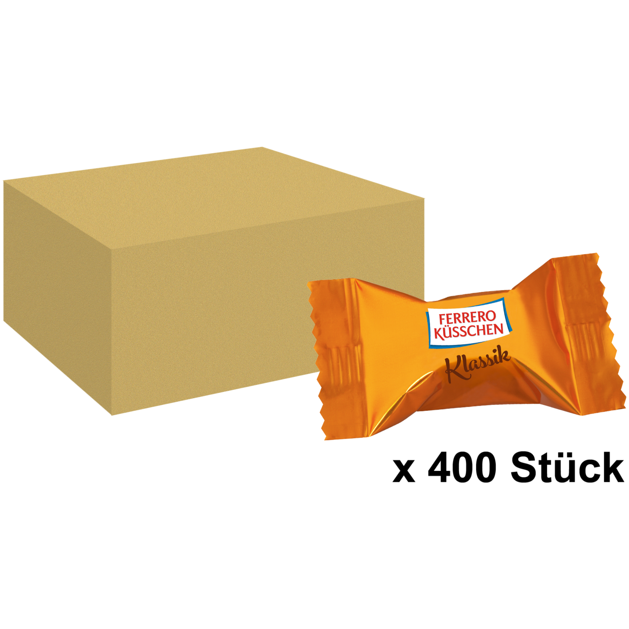 Ferrero Küsschen einzeln Verpackt 8,9 g - 400 Stück pro Karton - Achtung von Mai-September Sommerpause -