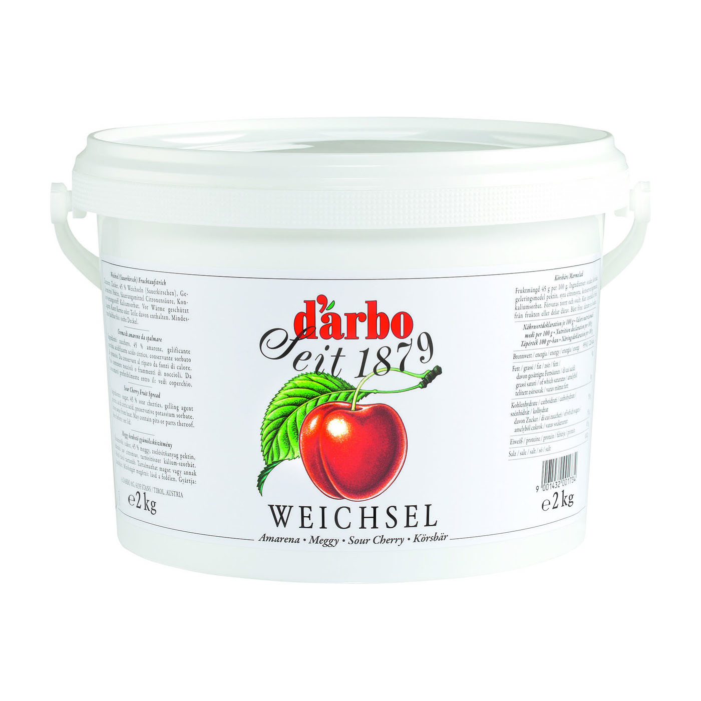 DARBO Weichsel/Sauerkirsch Fruchtaufstrich 2,0 kg Eimer