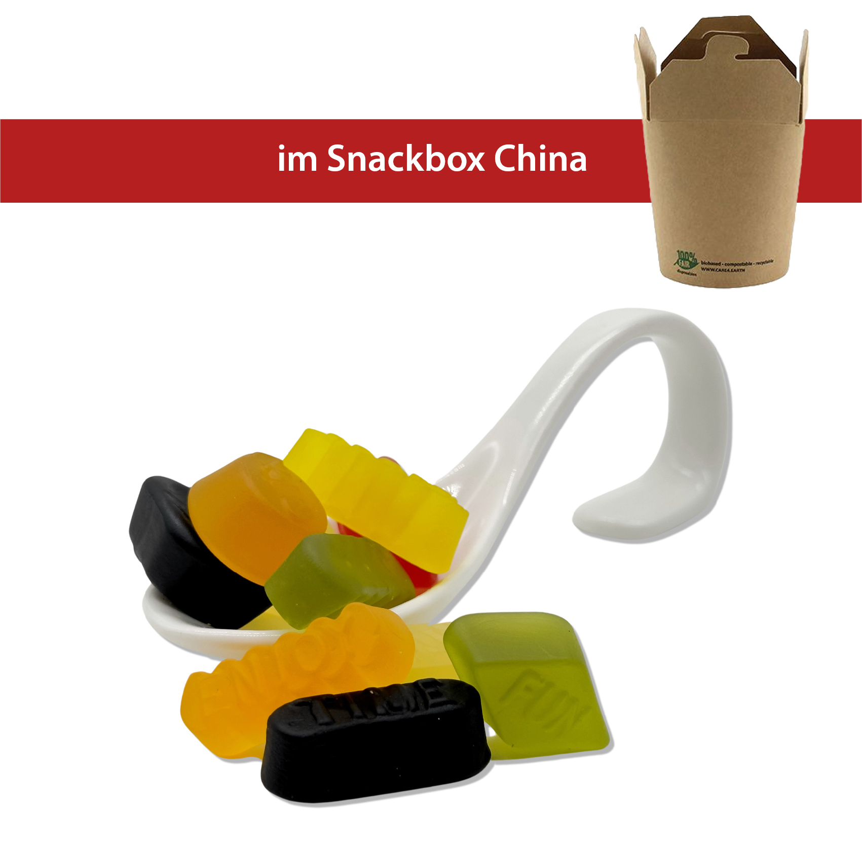 Weingummi Englisch 100g
Asia Snackbox 230ml, biologisch abbaubar
48 Stück pro Karton