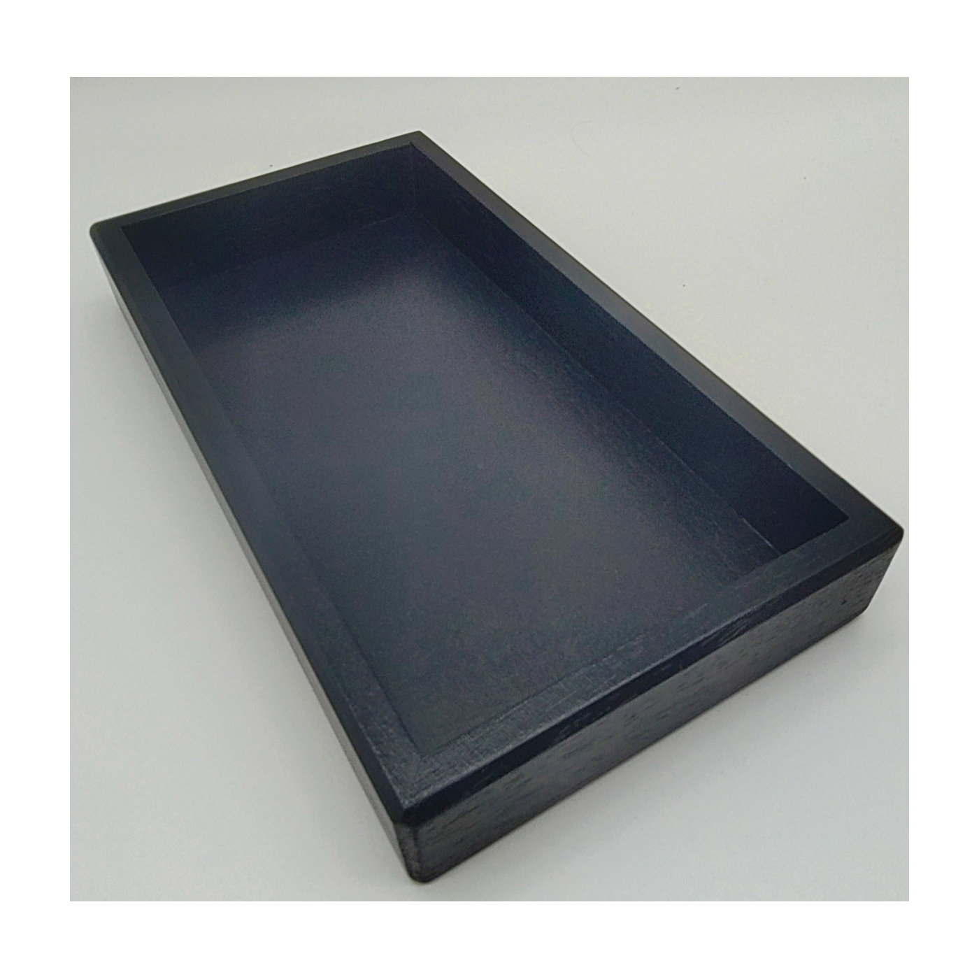 Holzkiste für Gebäckeinsatz 125 g rechteckig Schwarz 23 x 12,5