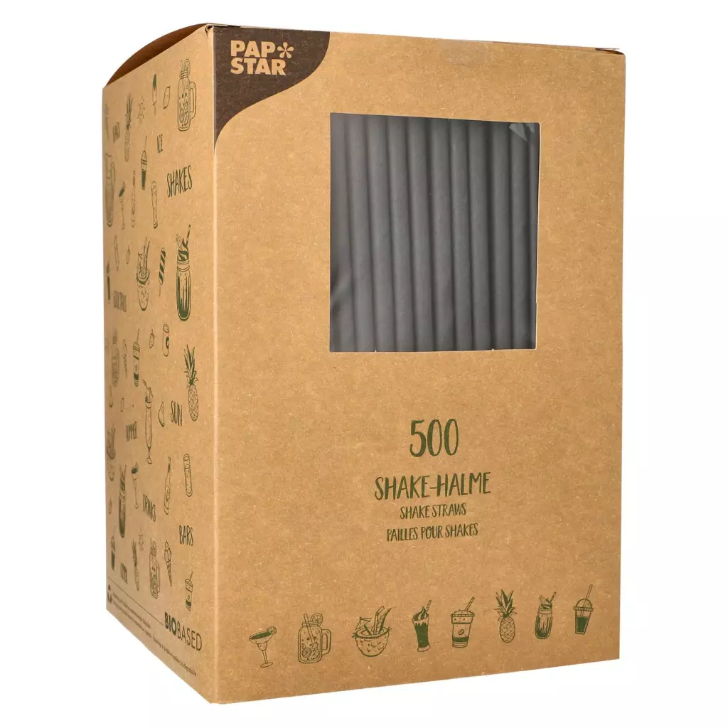 Shake-Halme Papier Ø8 mm, 25 cm schwarz 500 Stück pro Packung