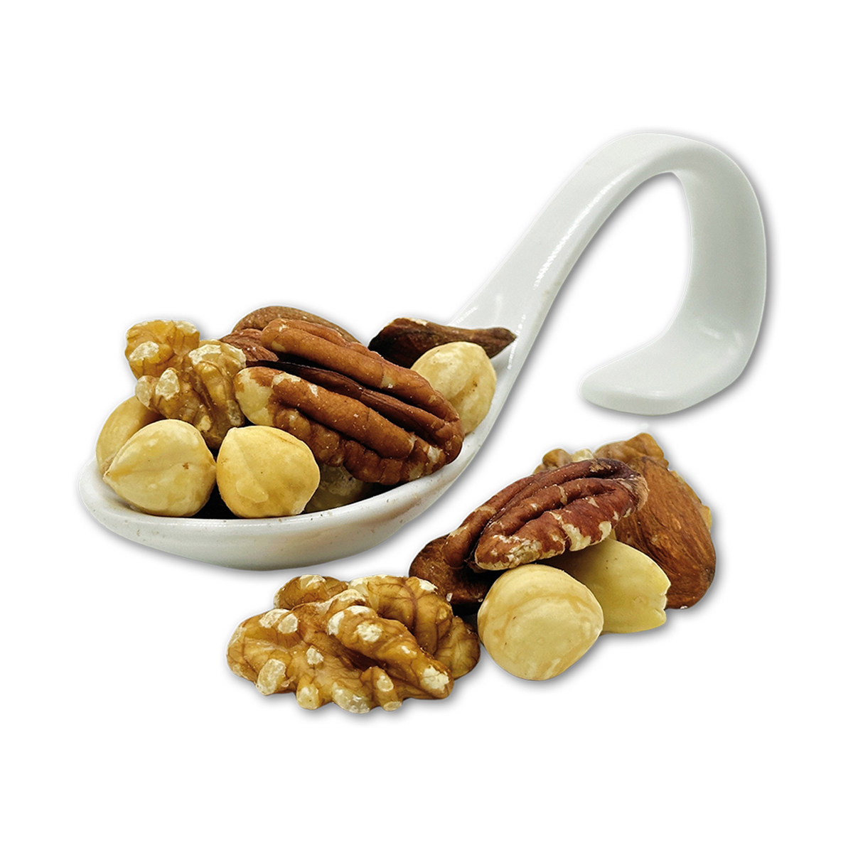 Nussmischung Natur 100 g Zellglasbeutel mit Holzklammer 25 Beutel pro Karton