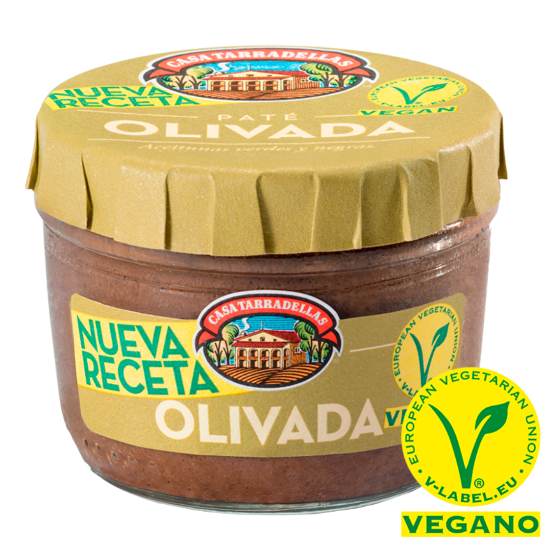 Paté Olivada 125 g Eine aromatische vegane Paste aus schwarzen und grünen Oliven und Olivenöl. Ein traditionelles Element spanischer Küche. Originell in Dressings, auf Brot & Pizza, mit Gemüse, Kartoffeln oder Hülsenfrüchten.